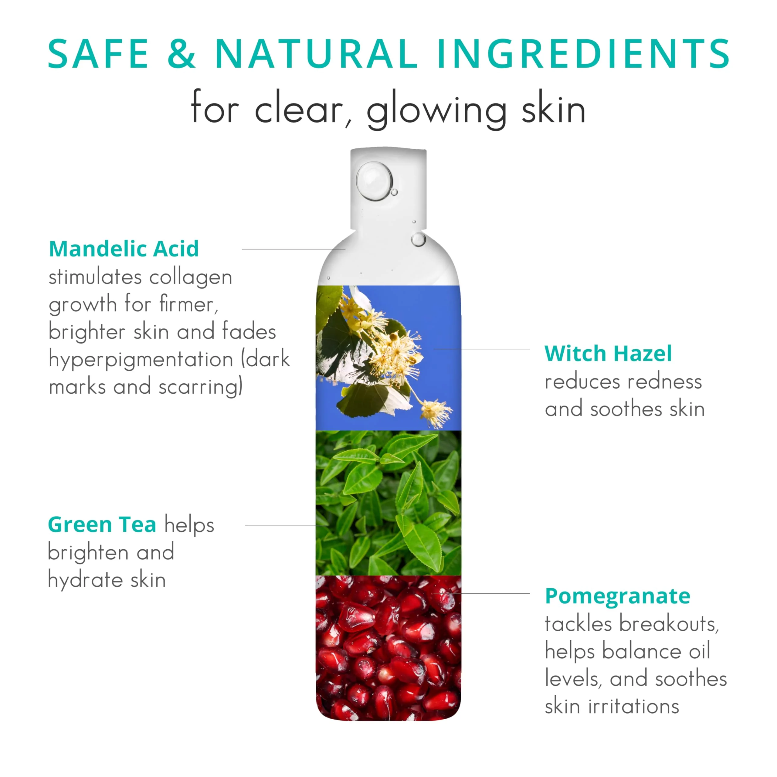 Almond Clear Face & Body Wash [6.7 Fl Oz] Skin Care for Acne and Folliculitis-Prone Skin - Gentle Everyday Exfoliating Cleanser with Mandelic Acid and Botanicals - Image 5