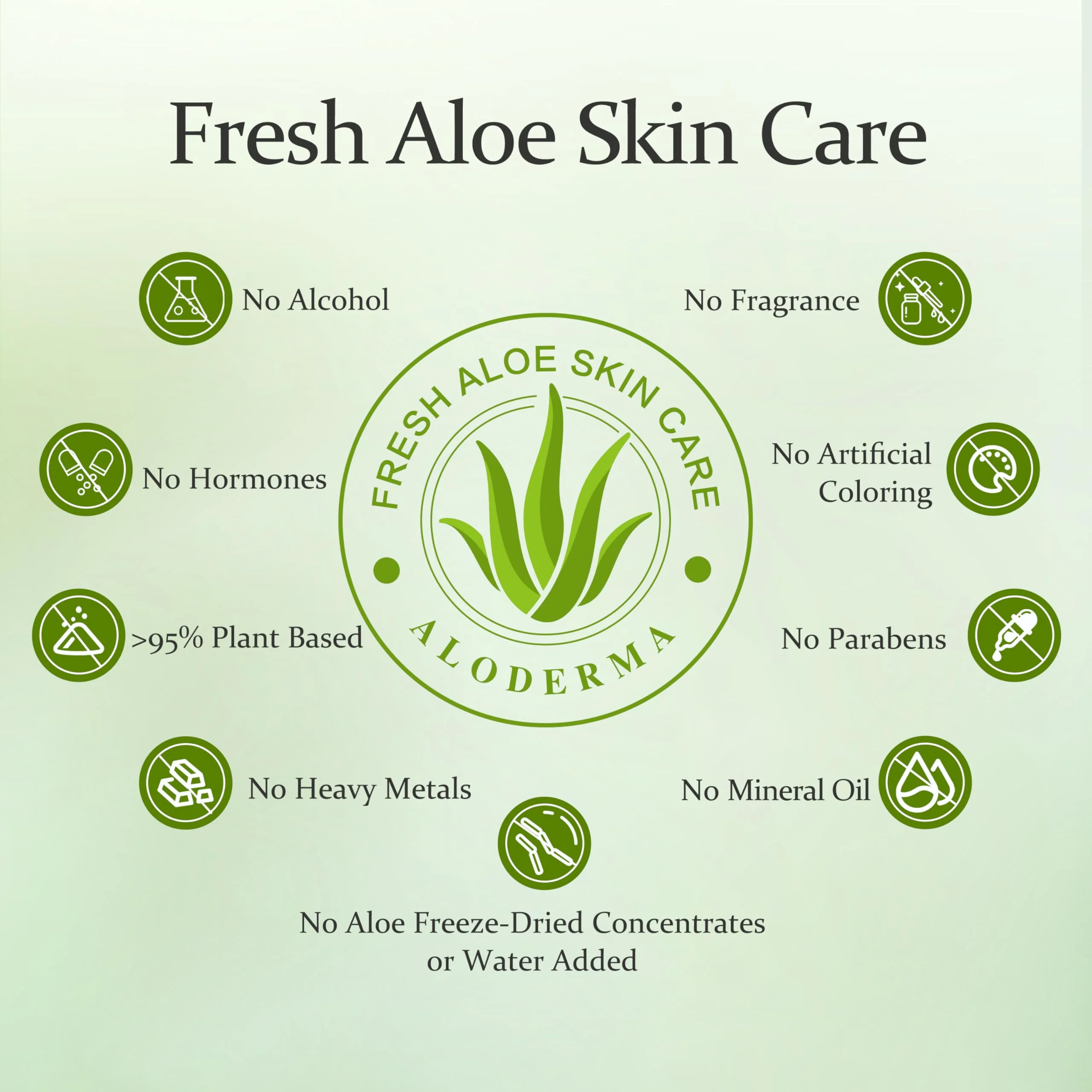 Aloderma 99% Organic Pure Aloe Vera Gel Made within 12 Hours of Harvest, 17.6oz Value Pump, Lightweight Non-Sticky Aloe Vera Gel for Sunburn Relief, Natural, Soothing Aloe Vera for Face & Hair - Image 5