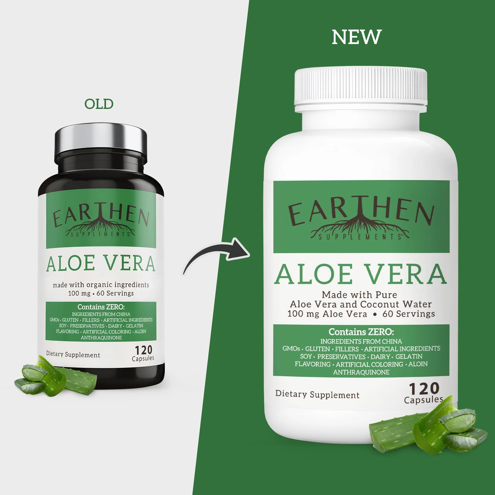 Aloe Vera Supplement | Made with Organic Ingredients | RAW All Natural | Non-GMO