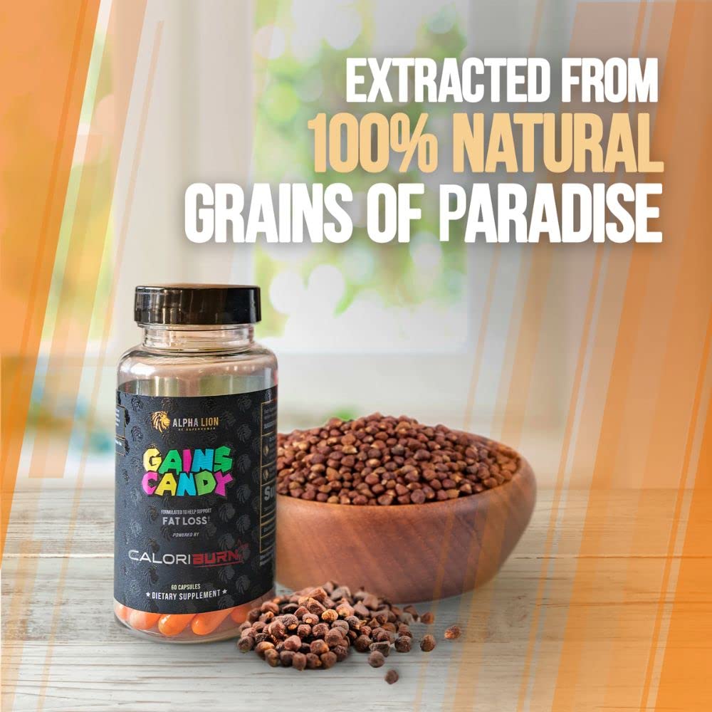ALPHA LION Gains Candy, Pills that Support Weight Loss, Energy Supplements, 100% Natural Extract, Calorie Burning, Regulates Healthy Metabolism, 60 Capsules (Fat Loss - CaloriBurn®) - Image 4