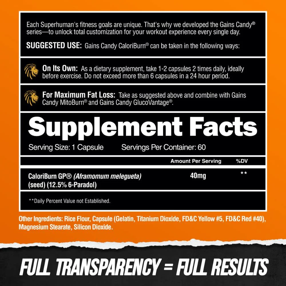 ALPHA LION Gains Candy, Pills that Support Weight Loss, Energy Supplements, 100% Natural Extract, Calorie Burning, Regulates Healthy Metabolism, 60 Capsules (Fat Loss - CaloriBurn®) - Image 5