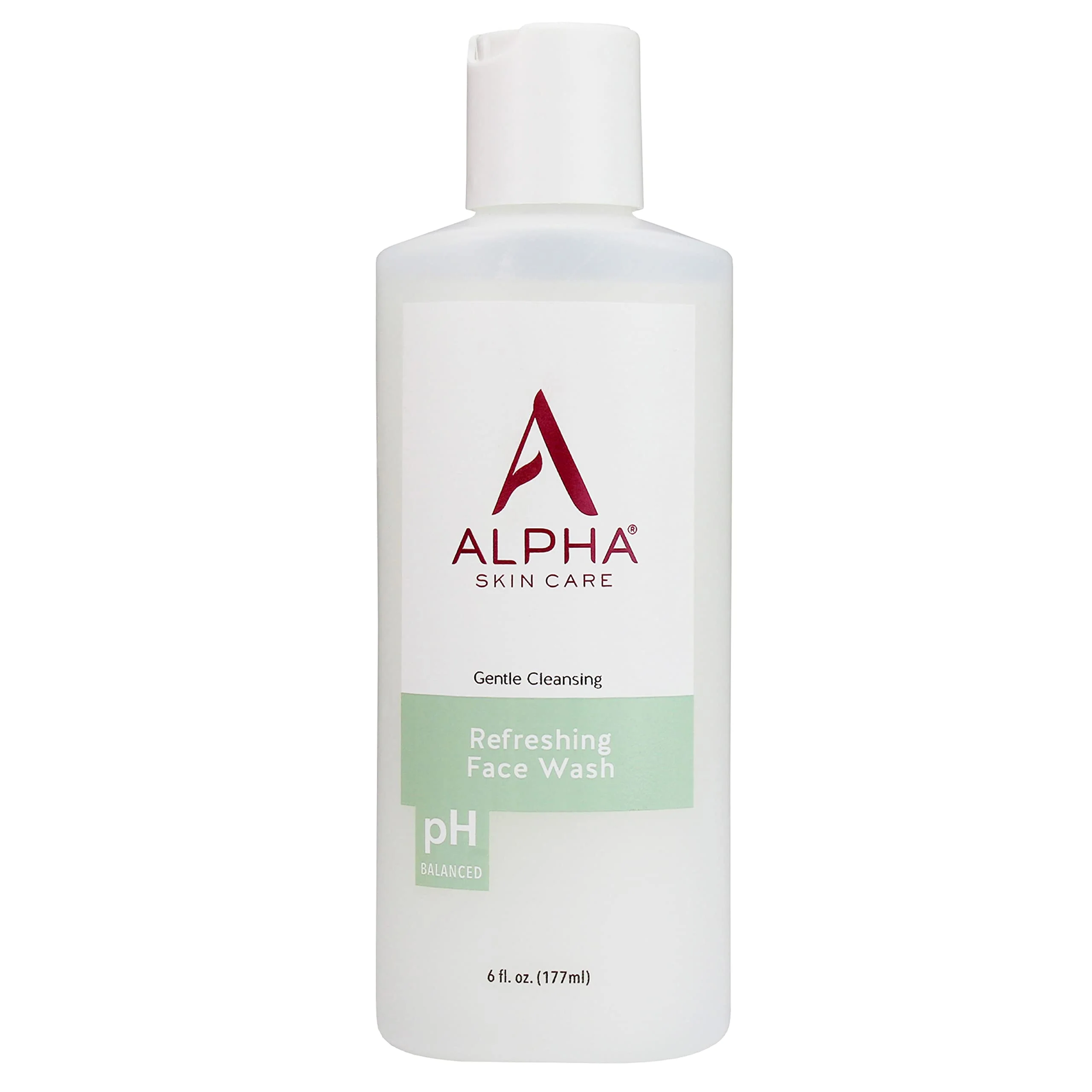 Alpha Skin Care Refreshing Face Wash, Gentle Soap-Free Formula, Citric AHA, Cleanses, Purifies, Tones & Restores pH, All Skin Types, Removes Make-Up & Oil, Anti-Aging Ingredients, 6 Oz