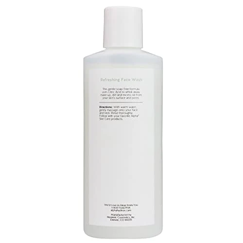 Alpha Skin Care Refreshing Face Wash, Gentle Soap-Free Formula, Citric AHA, Cleanses, Purifies, Tones & Restores pH, All Skin Types, Removes Make-Up & Oil, Anti-Aging Ingredients, 6 Oz - Image 6