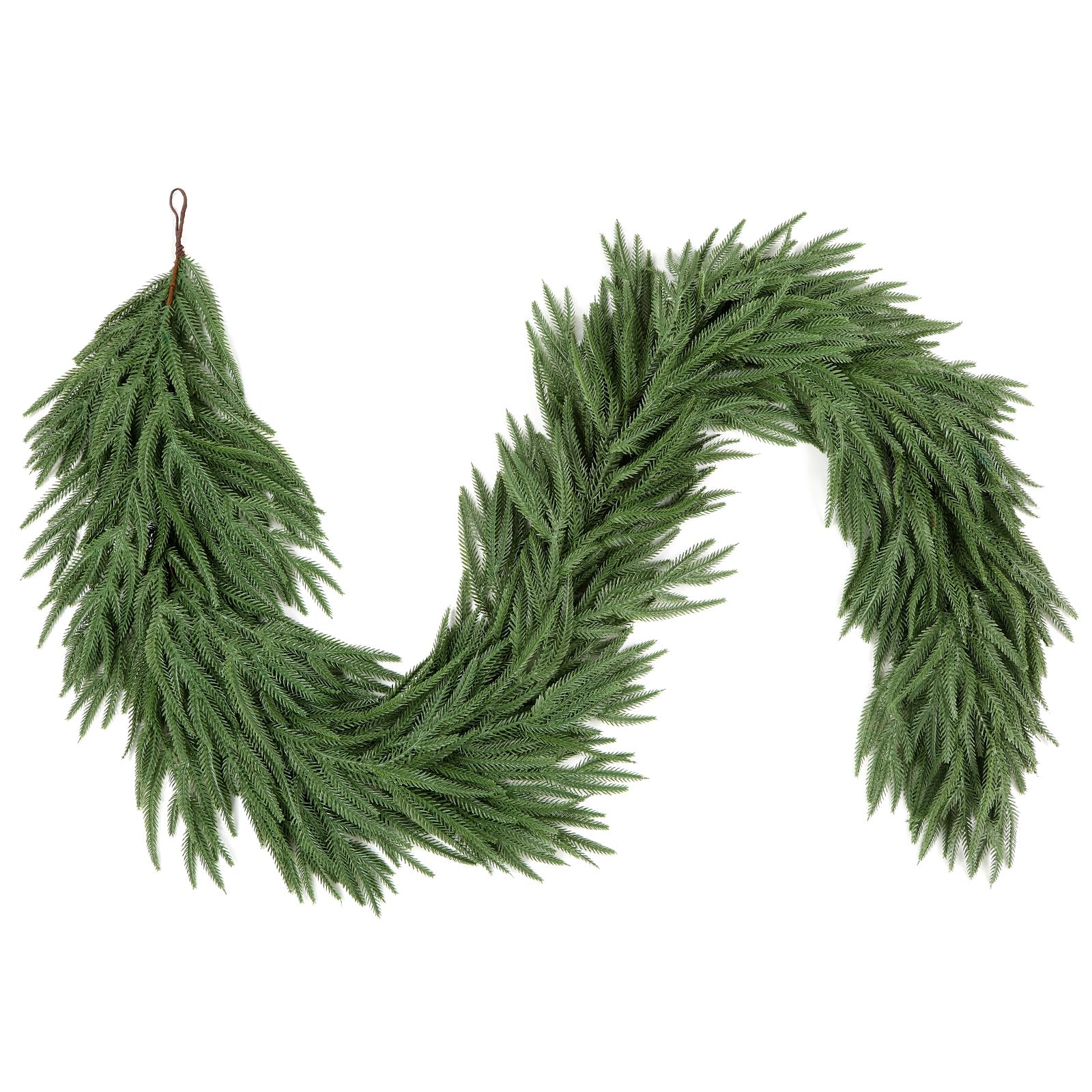Alupssuc 9ft Christmas Garland, Real Touch Norfolk Pine Garland - Pine Garland, Artificial Greenery Christmas Garland for Mantle, Table, Fireplace, Indoor, Outdoor Christmas Decorations - Image 2