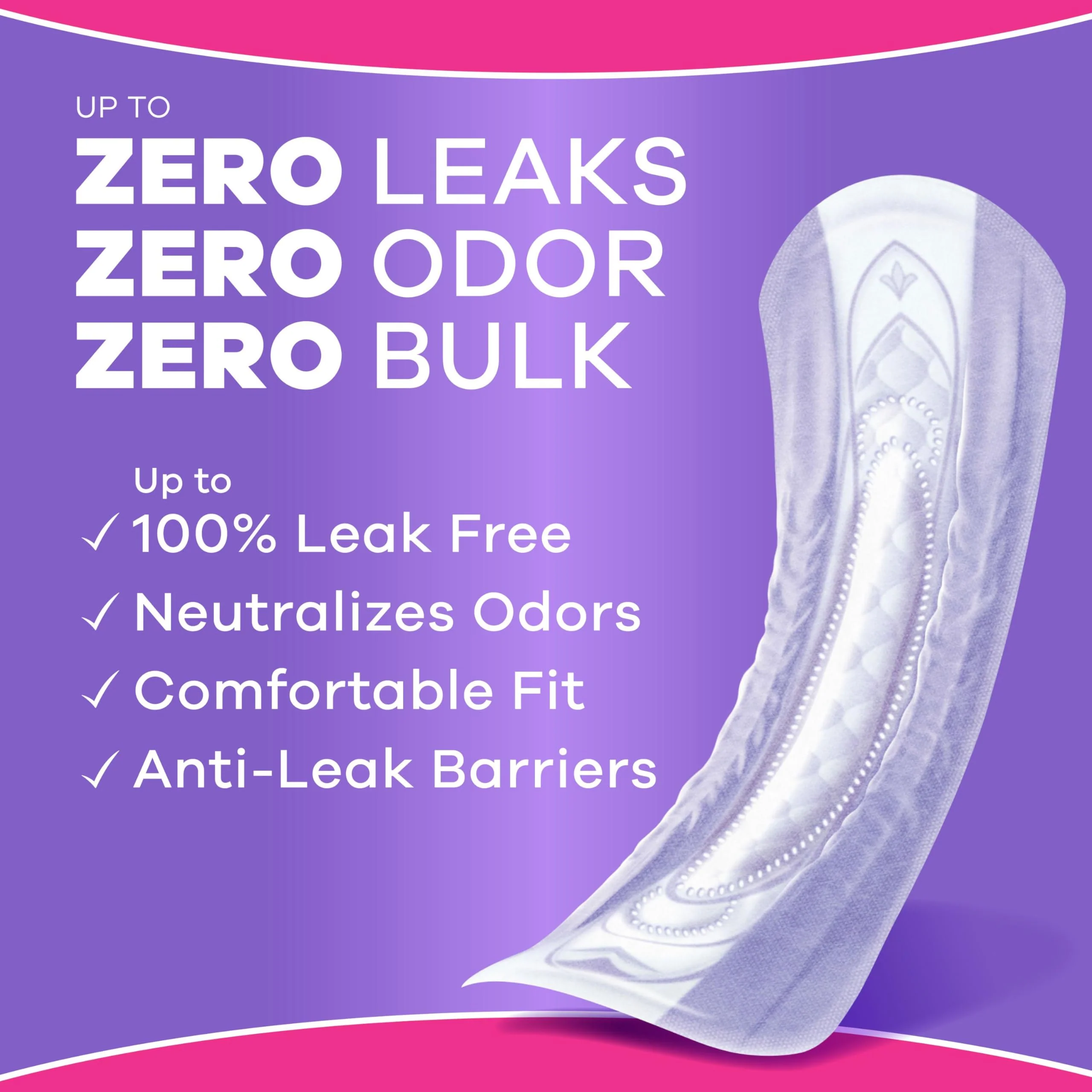 Always Discreet Adult Incontinence Pads for Women, Drier, 7 Drop Long Length, Ultra Absorbency, Pads for Bladder Control Management, Bladder Leaks, Overnight & Postpartum Pads, 104ct - Image 2