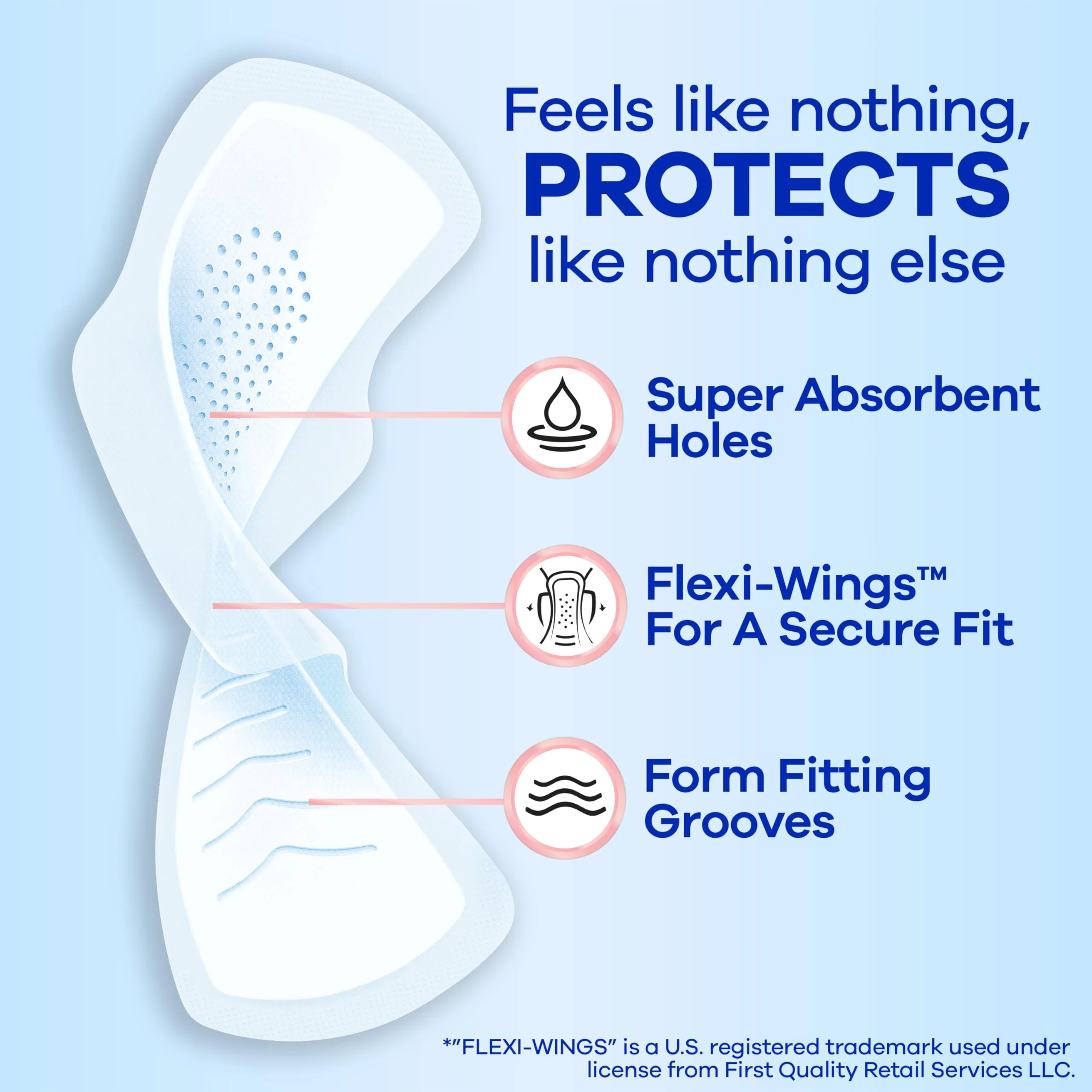 Always Infinity Feminine Pads for Women, Flexfoam Pads Without Wings, Size 2, Heavy Absorbency, Unscented, 96 Count (Pack of 2) - Image 2