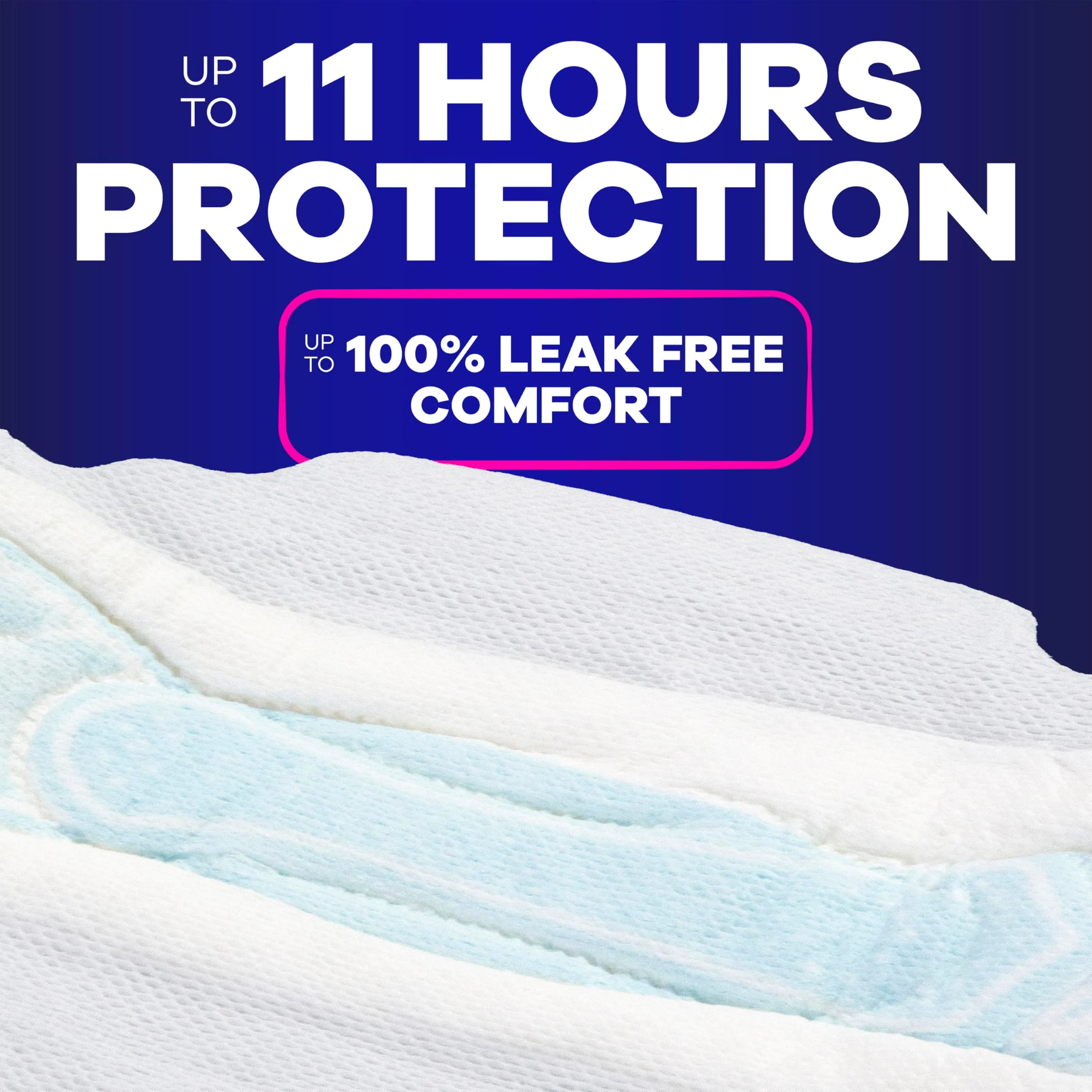 Always Maxi Overnight Pads with Wings for Women, Size 4, Overnight Absorbency, Unscented, 33 Count - Image 4