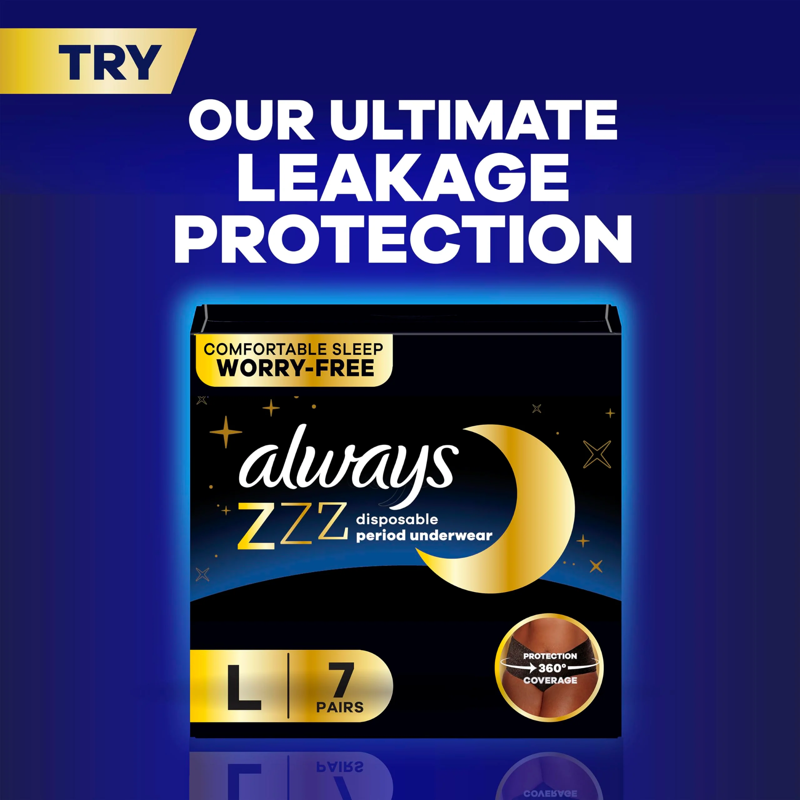 Always Maxi Overnight Pads with Wings for Women, Size 4, Overnight Absorbency, Unscented, 33 Count - Image 8