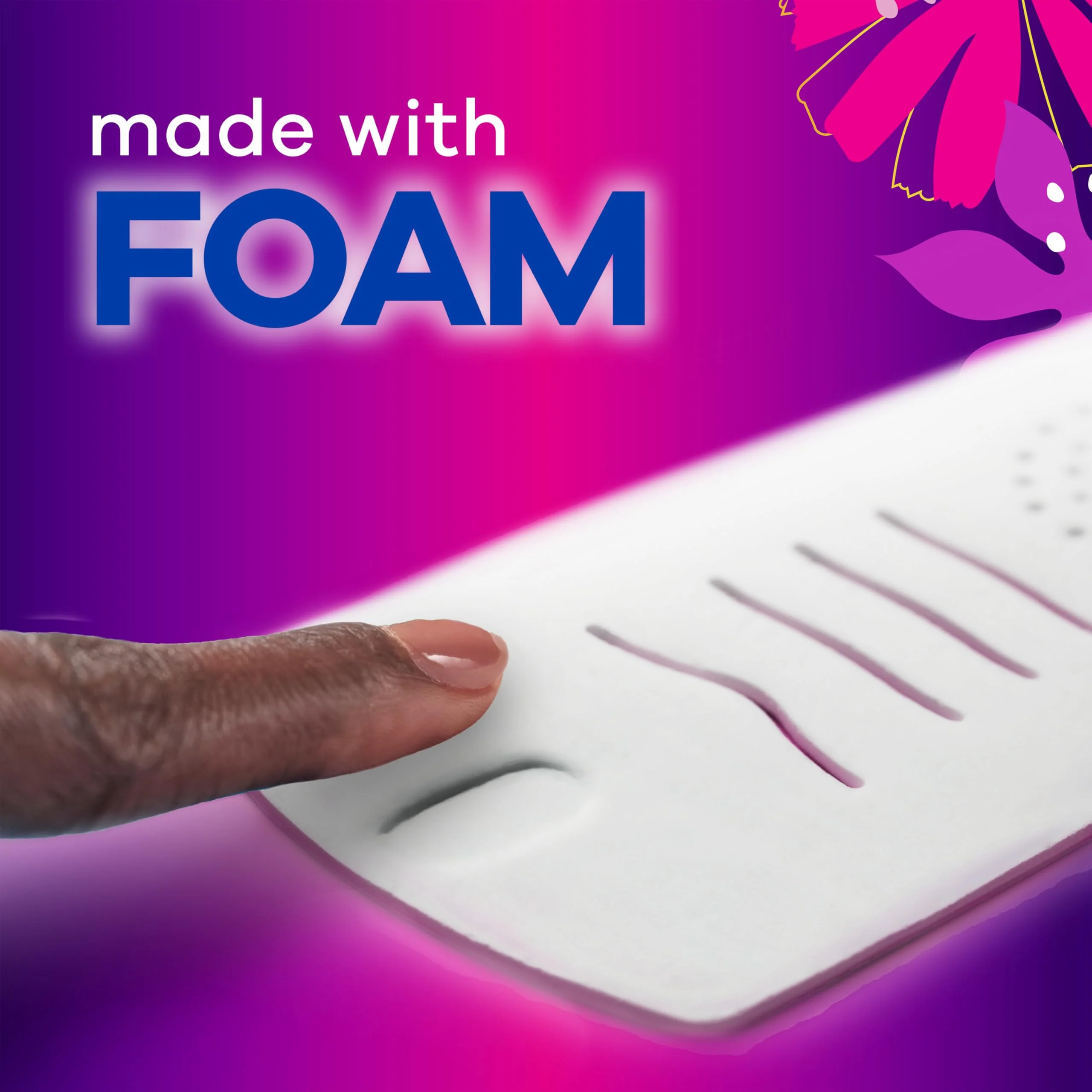 Always Radiant Feminine Pads for Women, Flexfoam Pads with Wings, Size 5, Extra Heavy Overnight Absorbency, Lightly Scented, 54 Count (3 Packs of 18) - Image 5