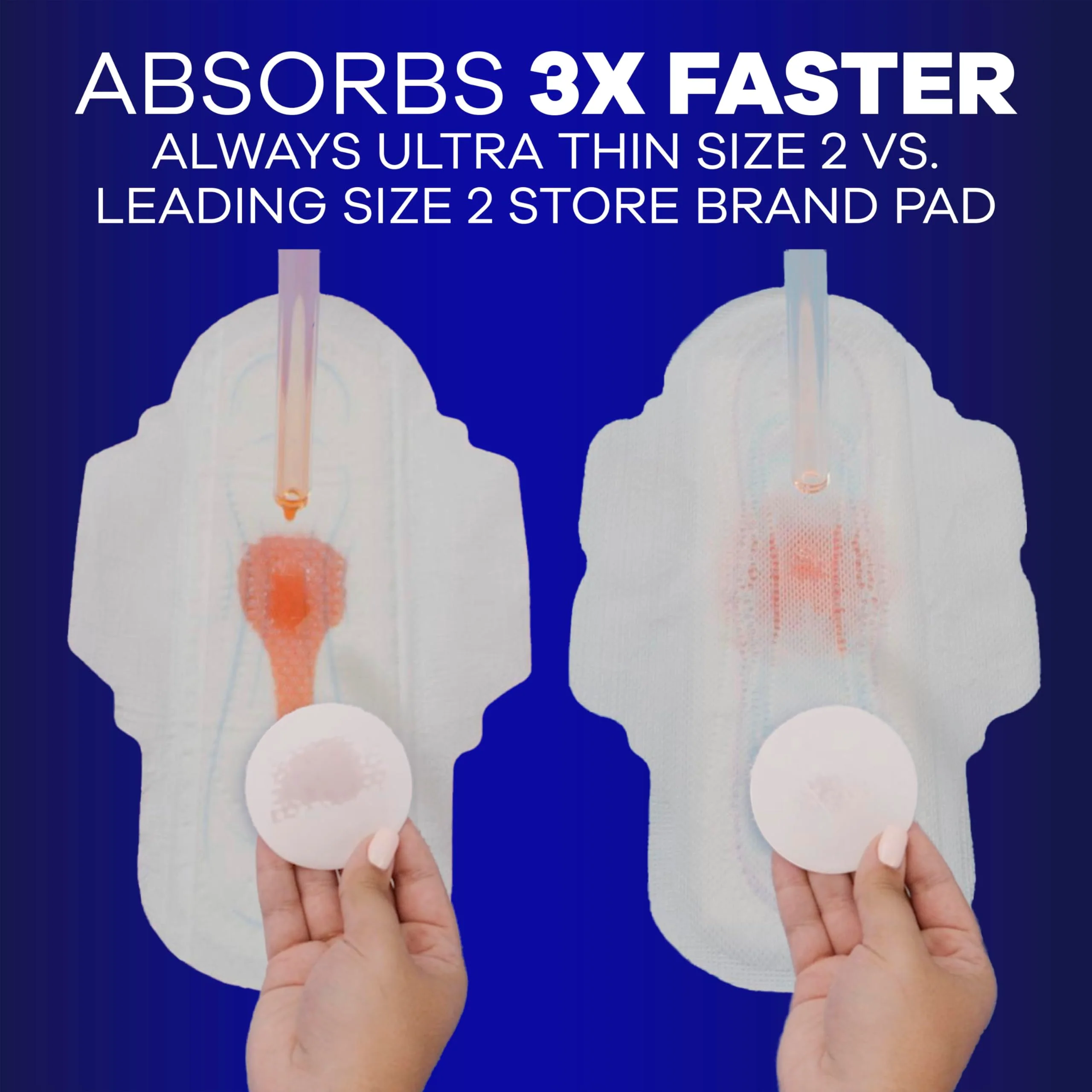 Always Ultra Thin Overnight Pads, Size 5, Extra Heavy Overnight, Unscented, 92 Count (4 Packs of 46) - Image 3