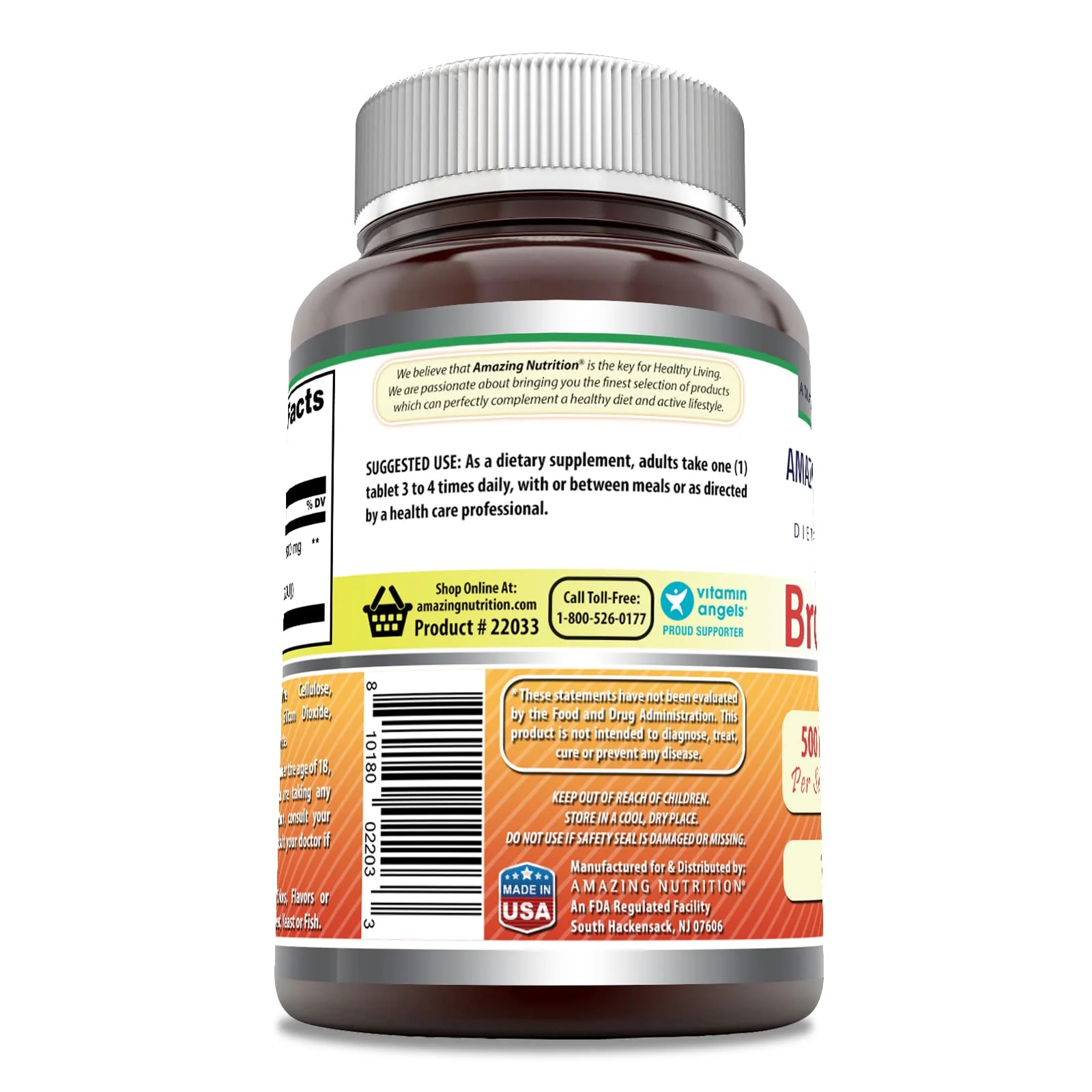 Amazing Formulas Bromelain 500 Mg | Tablets Supplement | Non-GMO | Gluten-Free | Made in USA (Pack of 3 | 120 Count) - Image 3