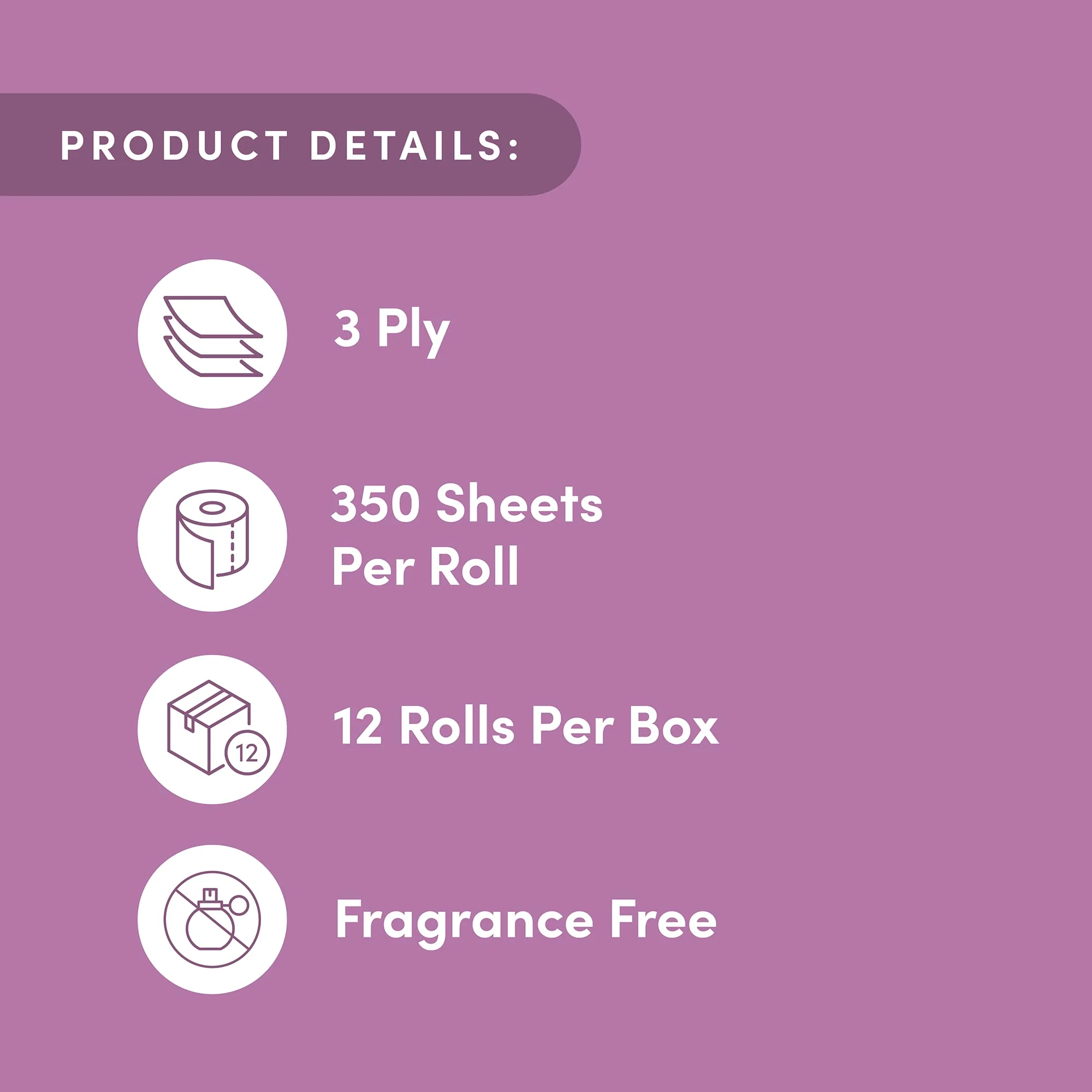 Amazon Aware 3-ply Bamboo Toilet Paper, Unscented, 12 Rolls, 350 Sheets per roll, Total 4200 Sheets, Plastic-Free - Image 6