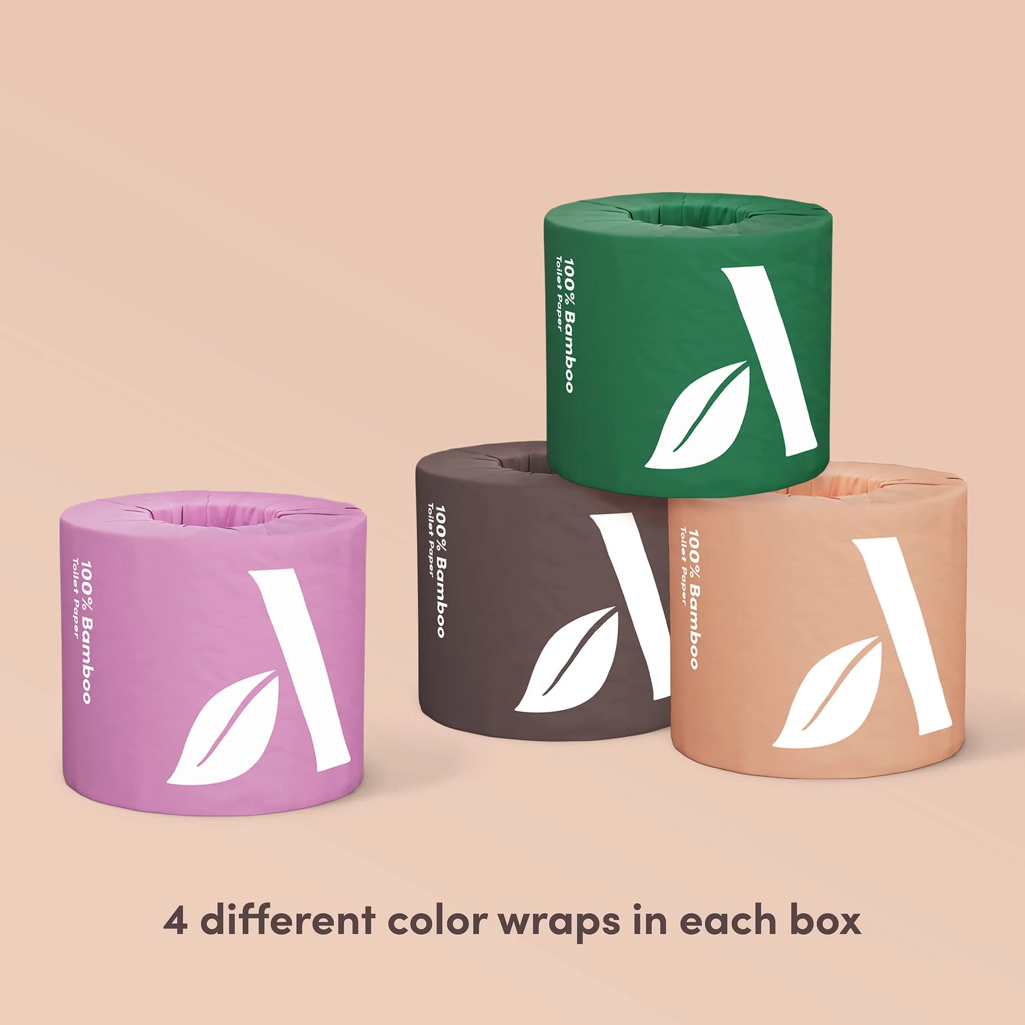 Amazon Aware Bamboo 3-Ply Toilet Paper, Unscented, 24 Rolls, FSC Certified, 350 Sheets, 8400 Count, Pack of 24, Plastic-Free - Image 4