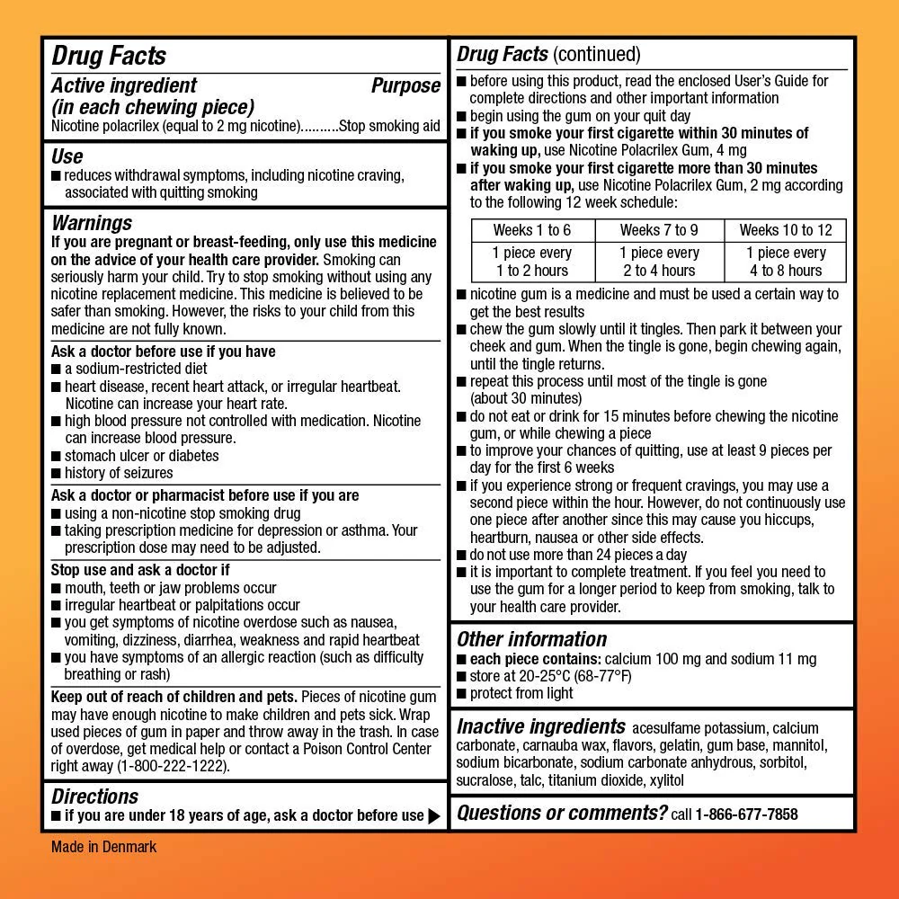 Amazon Basic Care Coated Nicotine Polacrilex Gum, 2 mg, Fruit Flavor, Stop Smoking Aid, Reduces Cravings, Smoking Cessation, 160 Count - Image 4