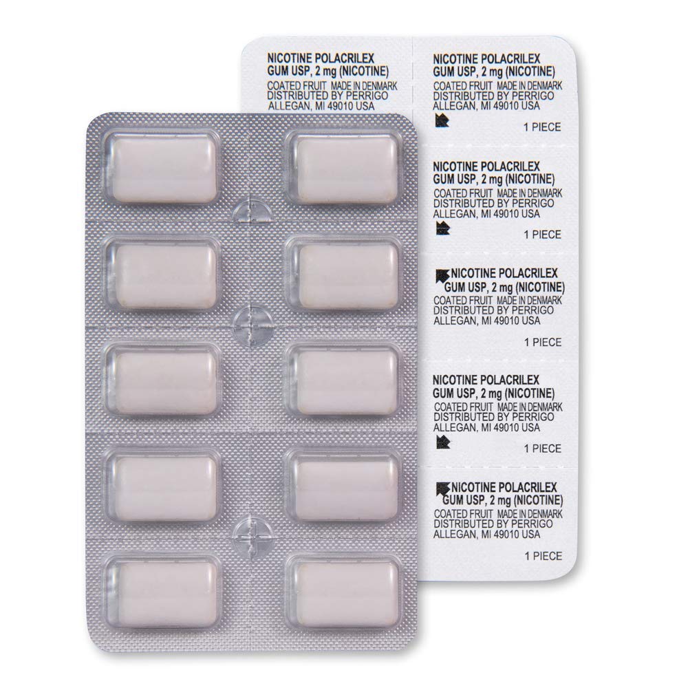 Amazon Basic Care Coated Nicotine Polacrilex Gum, 2 mg, Fruit Flavor, Stop Smoking Aid, Reduces Cravings, Smoking Cessation, 160 Count - Image 8