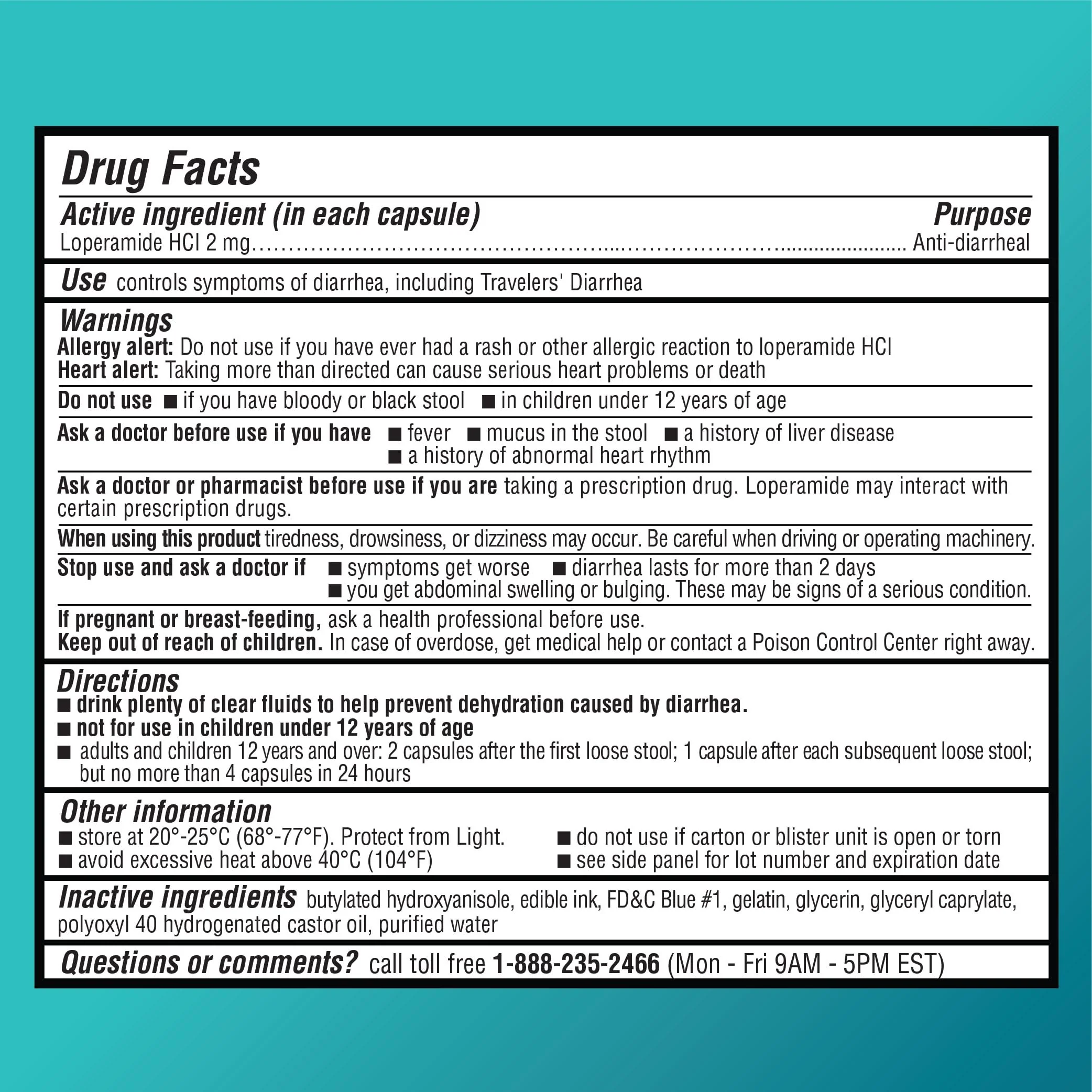 Amazon Basic Care Loperamide Hcl 2 Mg Softgels, Anti-Diarrheal, Easy to Swallow, Controls Symptoms of Traveler's Diarrhea, 24 Count - Image 6