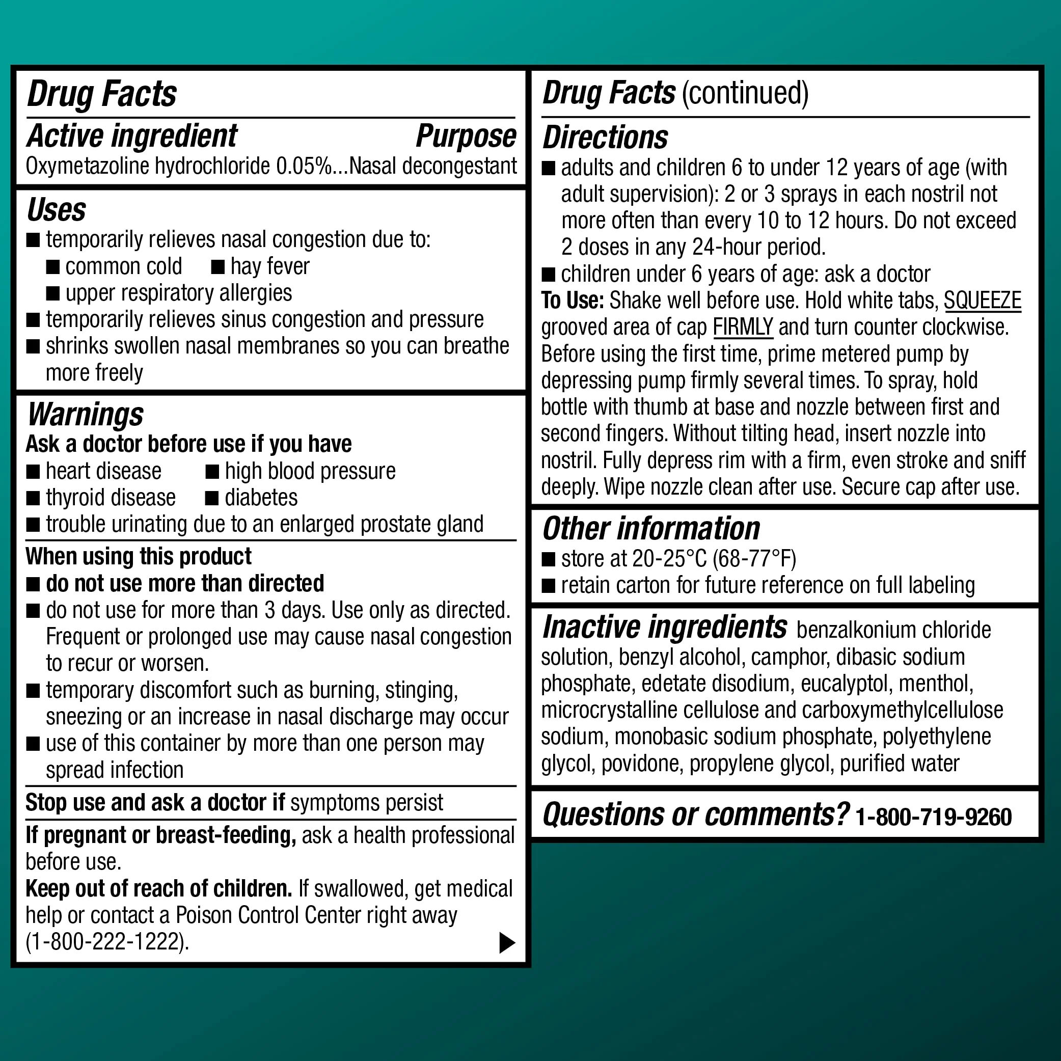 Amazon Basic Care No Drip Severe 12 Hour Nasal Decongestant Pump Mist, Maximum Strength Plus Menthol, Allergy Relief, 1 fl oz (Pack of 1) - Image 5