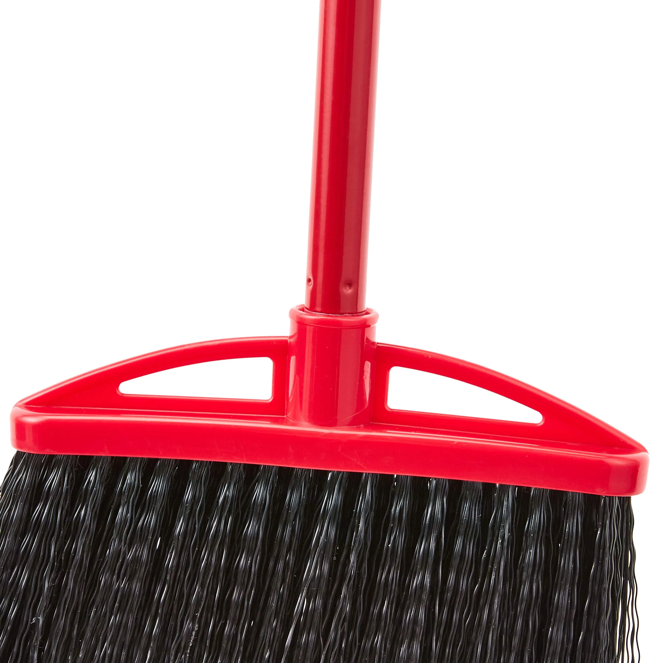Amazon Basics Angle Broom With Metal Handle for Floor Cleaning and Sweeping, 11 inches Wide, 6-Pack, Black & Red - Image 6