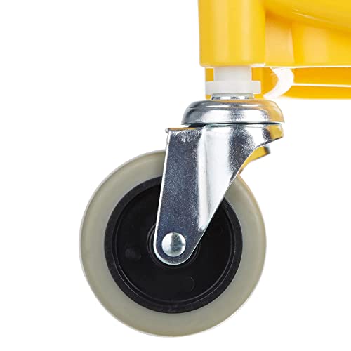Amazon Basics Commercial Side Press Wringer Floor Cleaning Mop Bucket on Wheels, 35-Quart, Yellow - Image 7