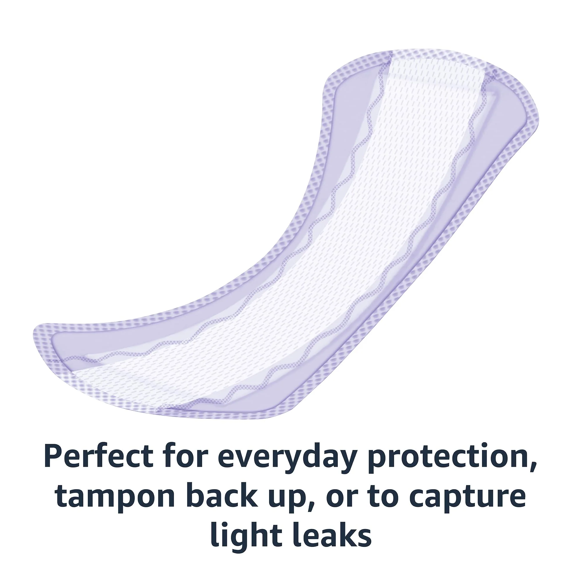 Amazon Basics Daily Pantiliner, Regular Length, Thin Absorbent Feminine Pads for Women, Unscented, 50 Count (Previously Solimo) - Image 4