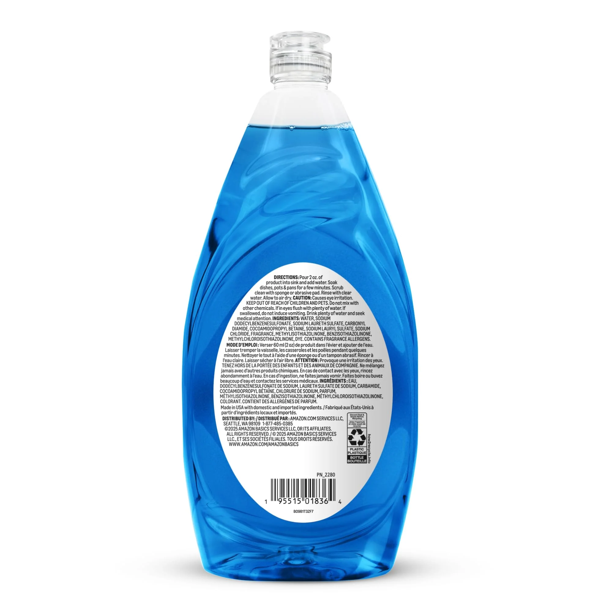 Amazon Basics Dish Soap, Fresh Scent, 30 fl oz, Pack of 4, Packaging May Vary - Image 5