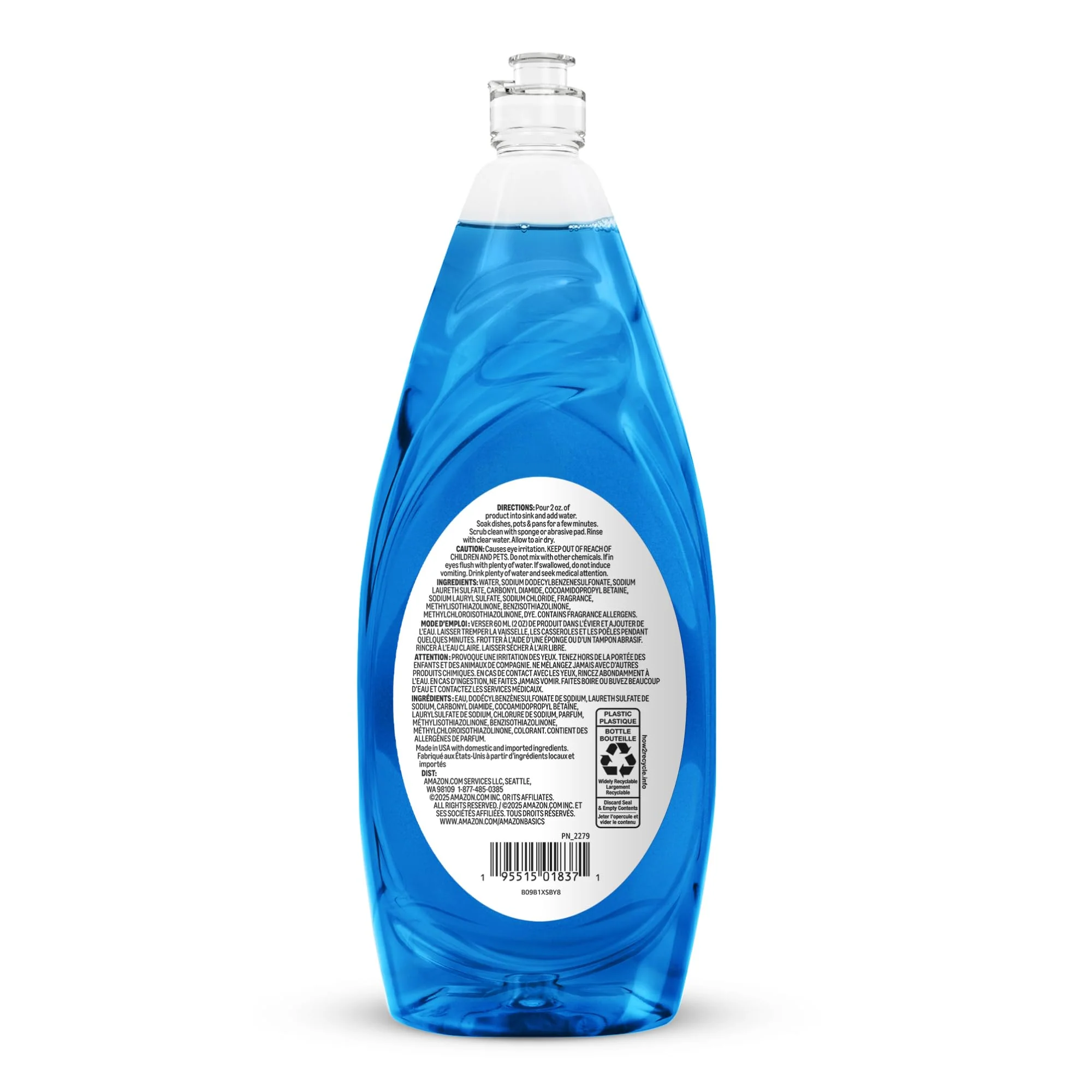 Amazon Basics Dish Soap, Fresh Scent, 50 fl oz, Pack of 1, Packaging May Vary - Image 5