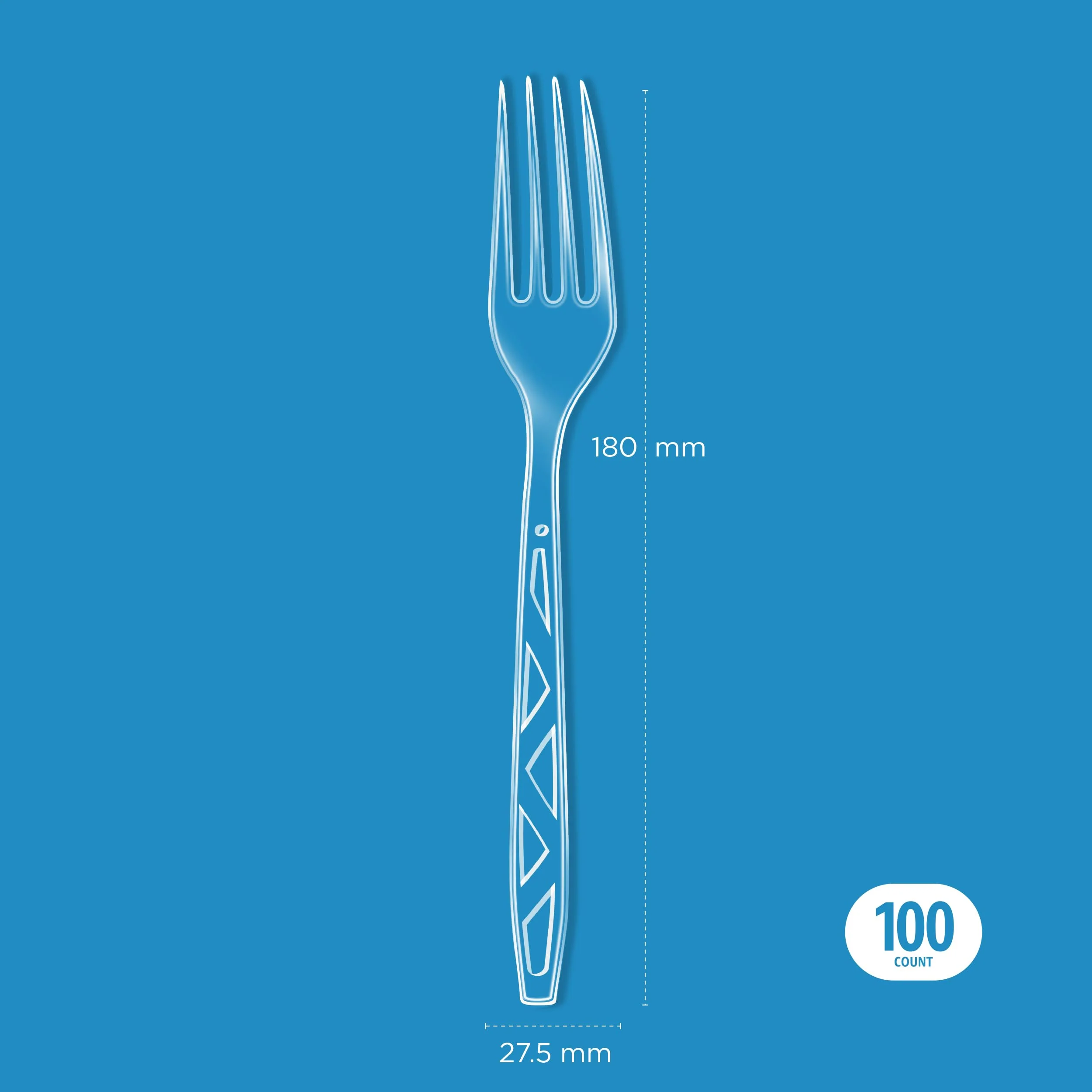 Amazon Basics Disposable Clear Plastic Forks, Premium Quality, BPA-Free, for Everyday Use, Party Supply, Events, 100 Count - Image 3
