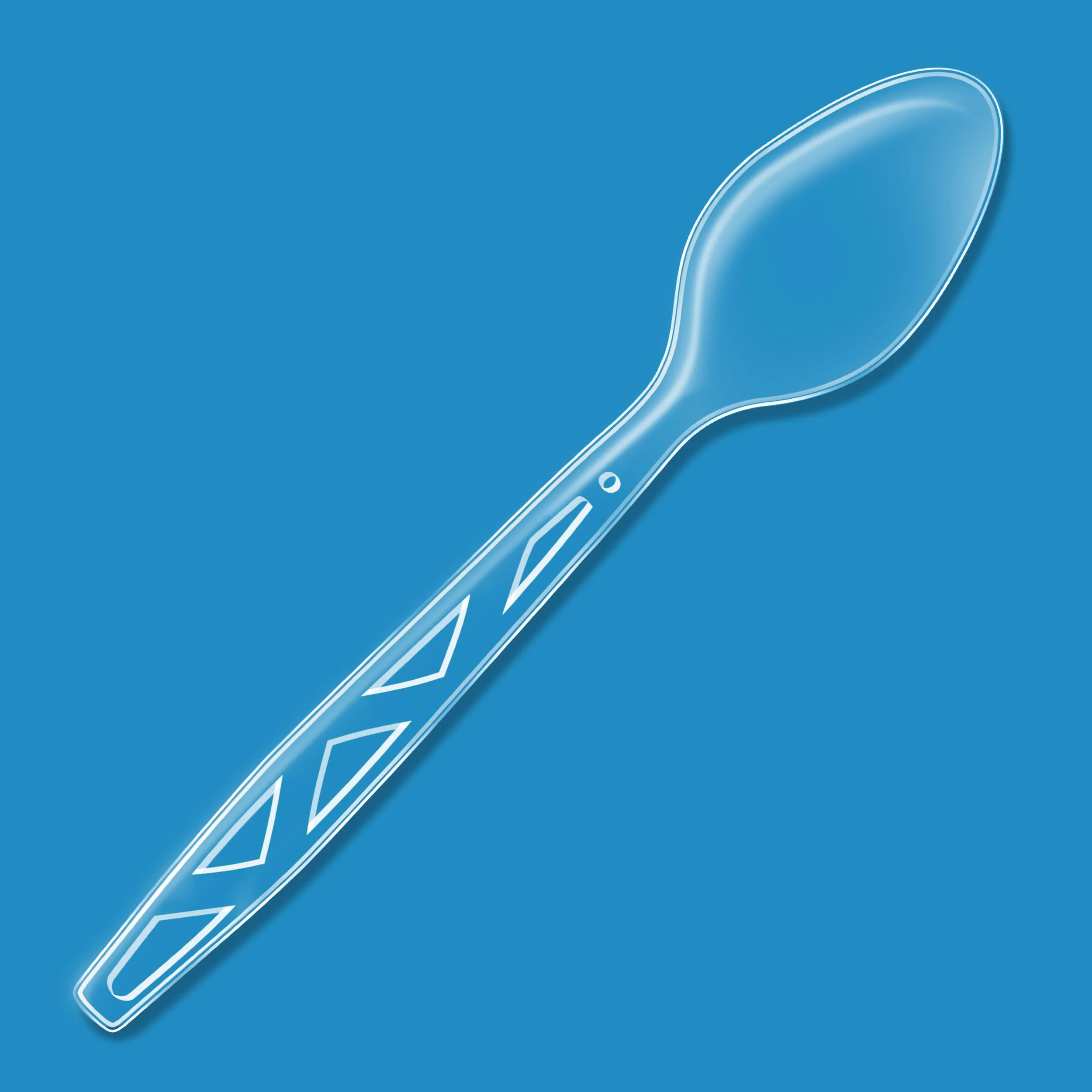 Amazon Basics Disposable Clear Plastic Spoons, Premium Quality, BPA Free, Strong, 100 Count - Image 2