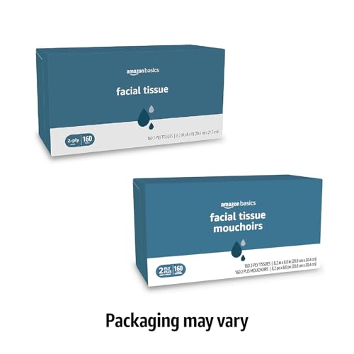 Amazon Basics Facial Tissue, 2-Ply, Soft and Strong, 2880 Count (18 Packs of 160), (Packaging May Vary) - Image 7