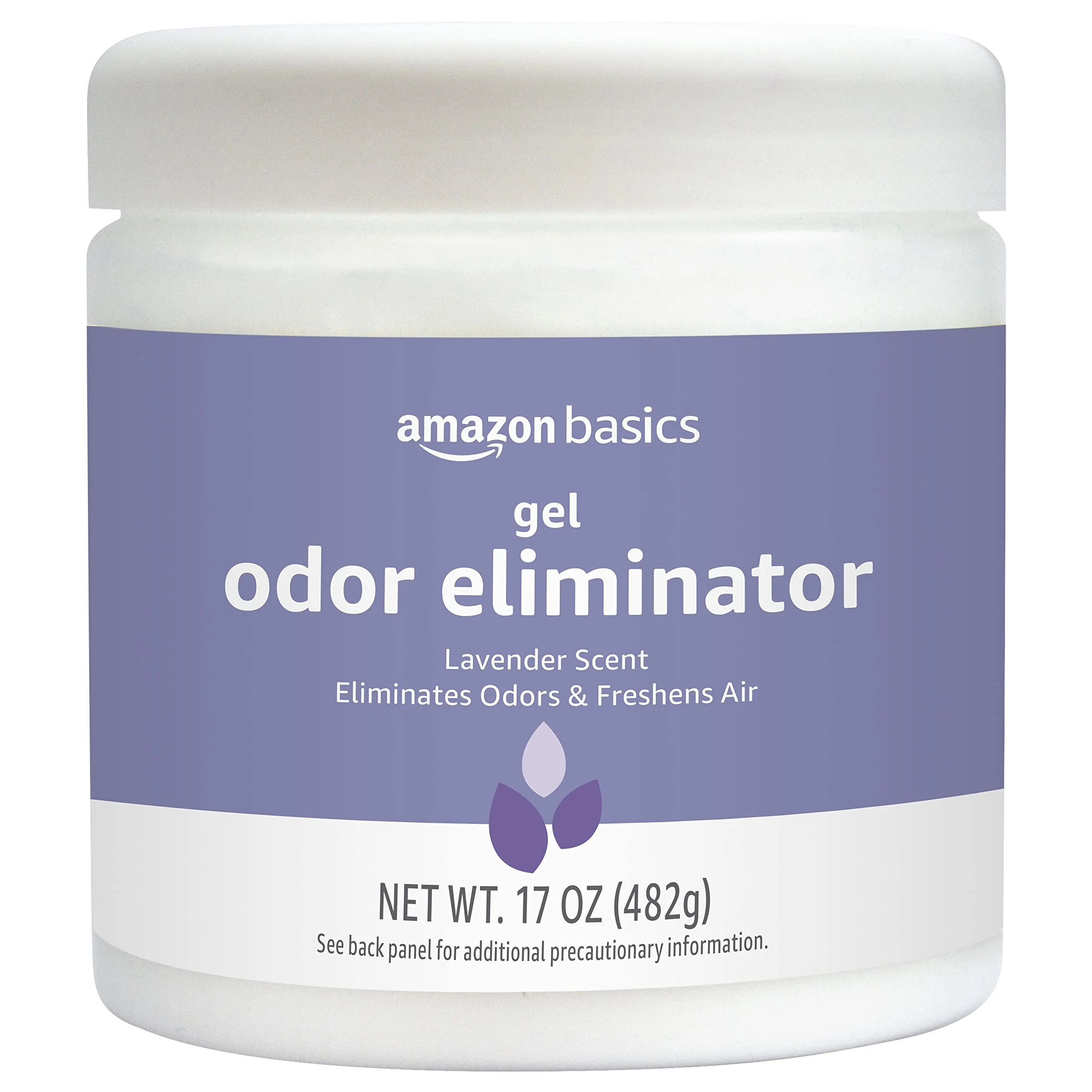 Amazon Basics Gel Odor Eliminator, Activated Charcoal, Lavender Scent, 17 Oz, 1-Pack