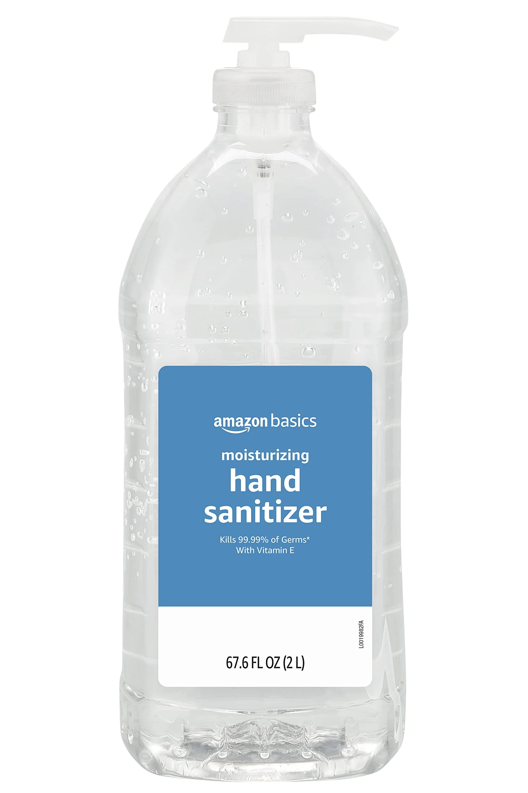 Amazon Basics Hand Sanitizer, Original Scent, Contains 62% Ethyl Alcohol, Moisturizing Formula, 67.60 fl oz, Pack of 1 (Previously Solimo)