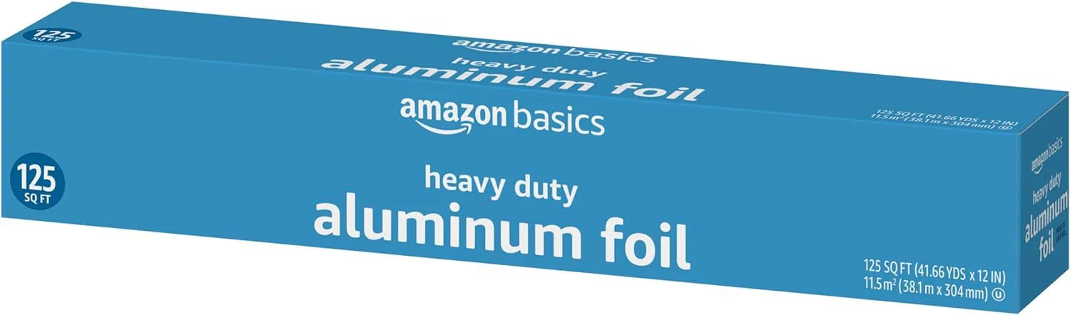 Amazon Basics Heavy Duty Aluminum Foil for Cooking, Grilling, Food Storage, Roasting, 125 Sq Ft (Pack of 1) - Image 2