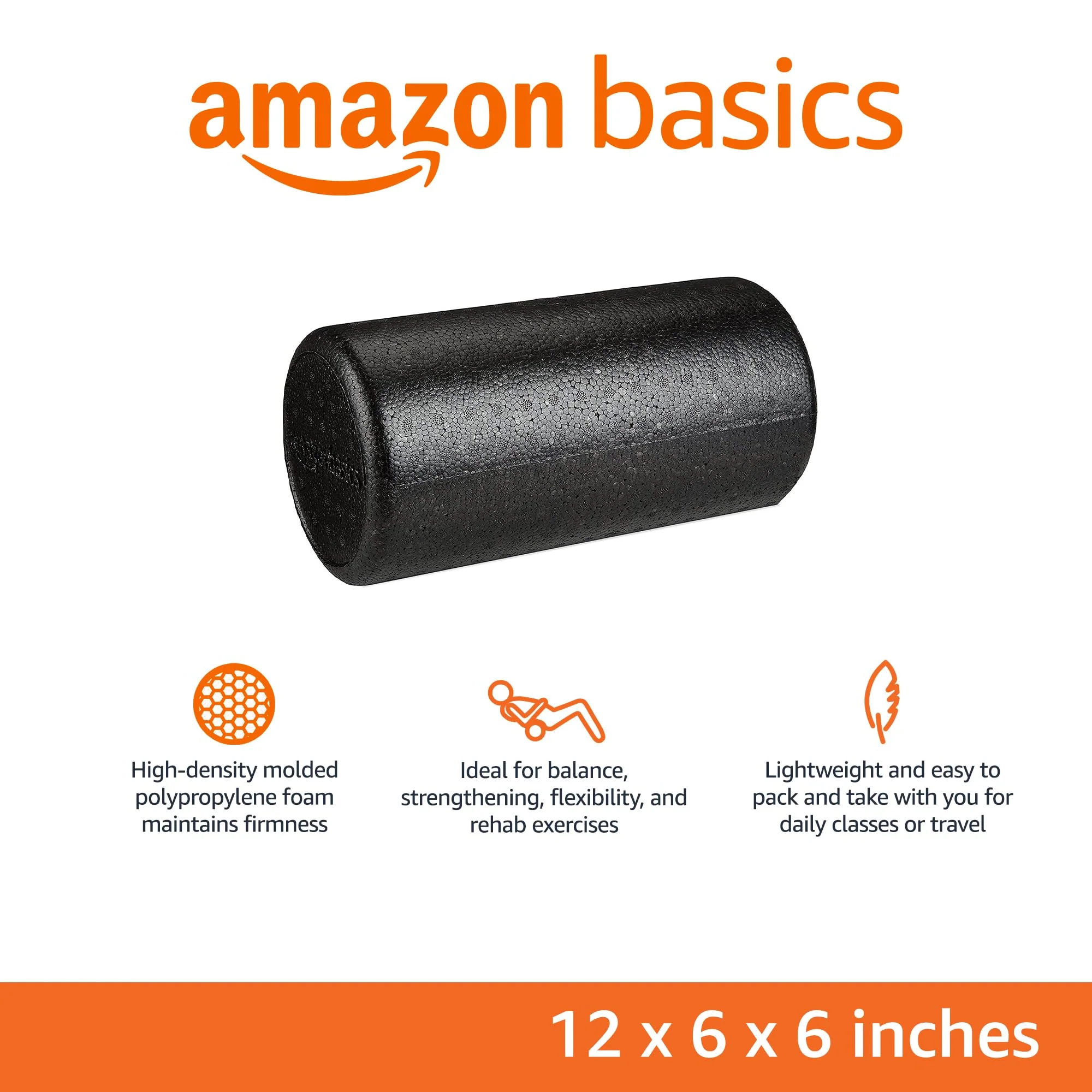 Amazon Basics High Density Foam Roller for Exercise and Recovery, 12 Inches, Black - Image 6