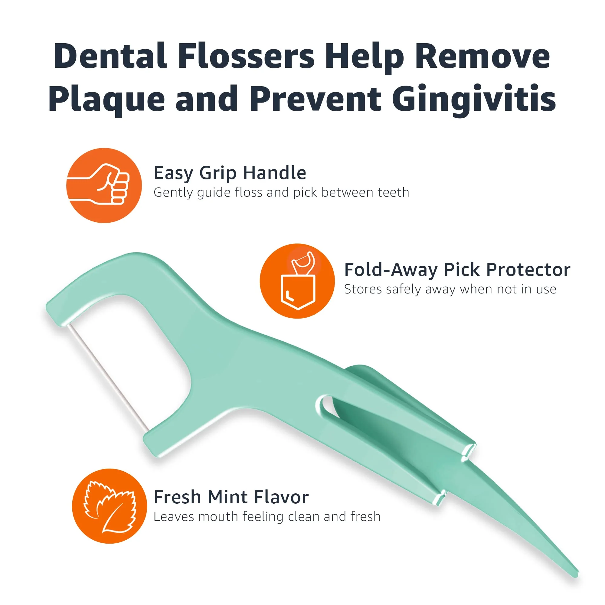 Amazon Basics Mint Dental Flosses, 540 Count, 6 Packs of 90 - Image 3