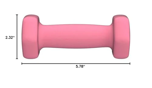Amazon Basics Neoprene Dumbbell Hand Weights, 2 Pounds, Pair, Pink - Image 3