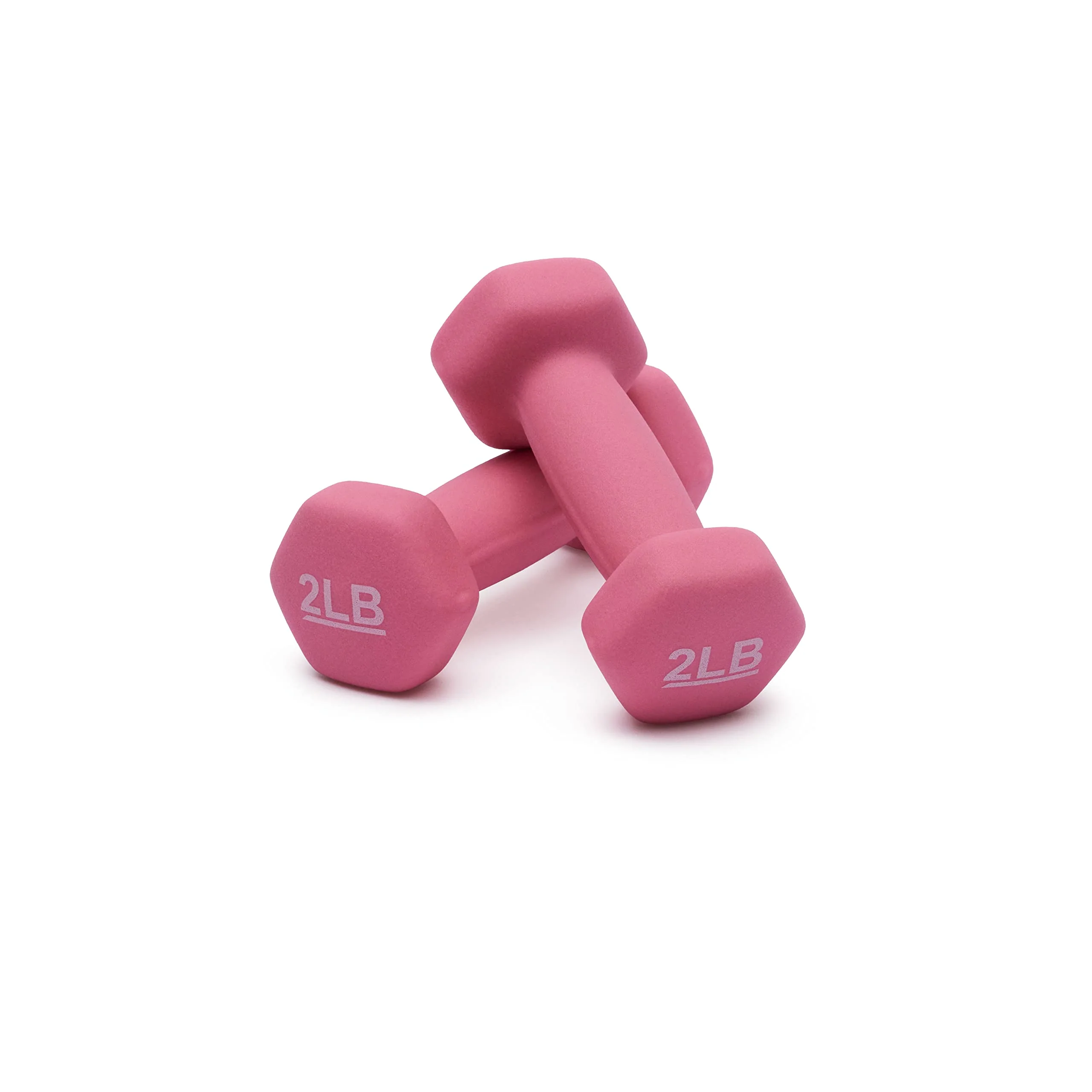 Amazon Basics Neoprene Dumbbell Hand Weights, 2 Pounds, Pair, Pink - Image 5
