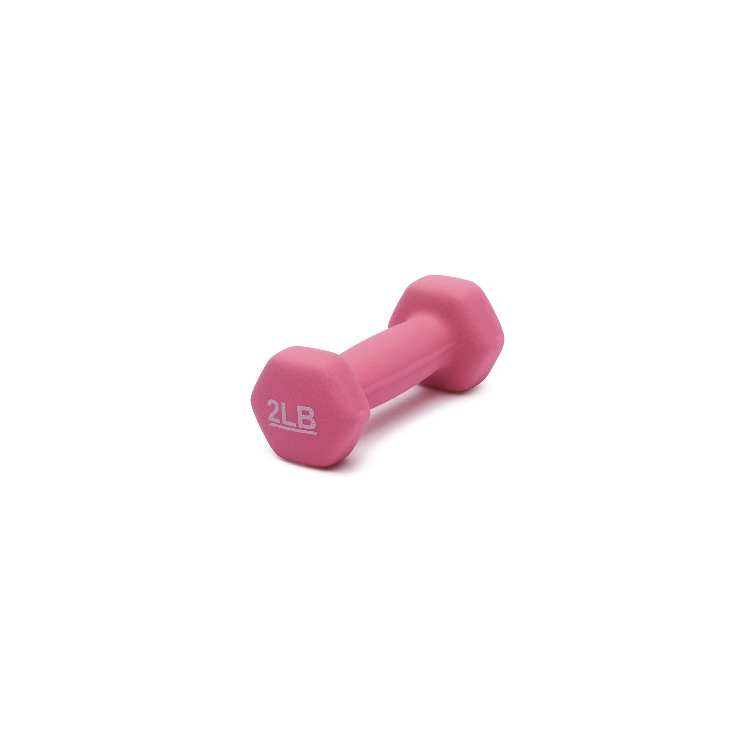 Amazon Basics Neoprene Dumbbell Hand Weights, 2 Pounds, Pair, Pink - Image 6