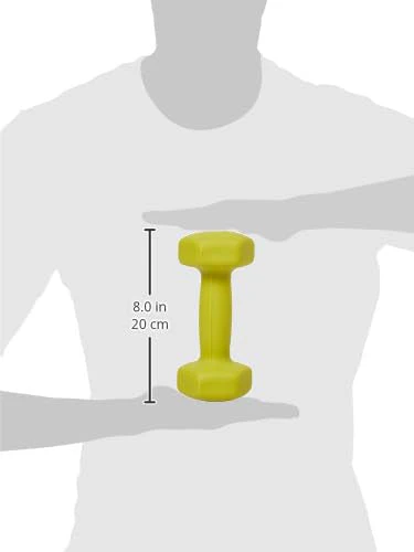 Amazon Basics Neoprene Dumbbell Hand Weights, 5 Pounds, Pair, Green - Image 4