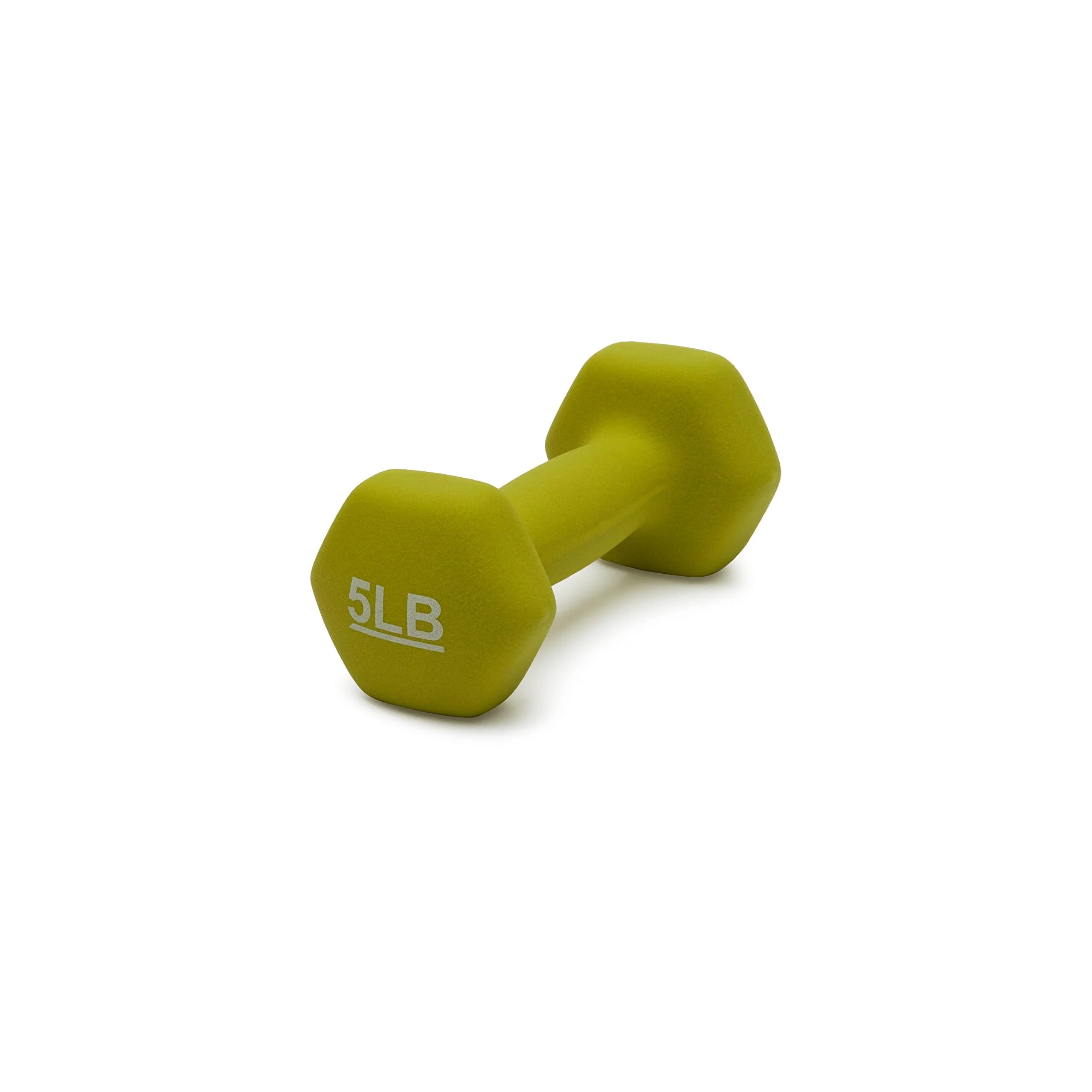 Amazon Basics Neoprene Dumbbell Hand Weights, 5 Pounds, Pair, Green - Image 7