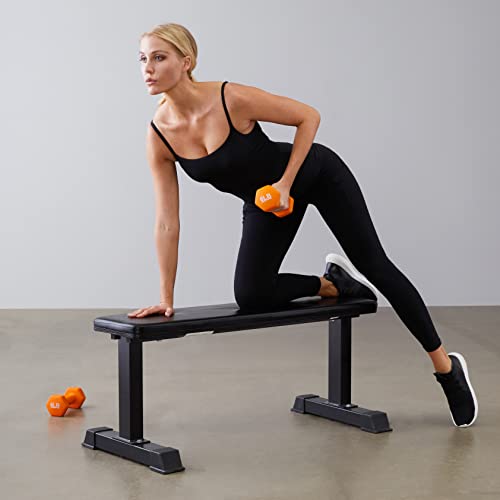 Amazon Basics Neoprene Dumbbell Hand Weights, 6 Pounds, Pair, Orange - Image 3