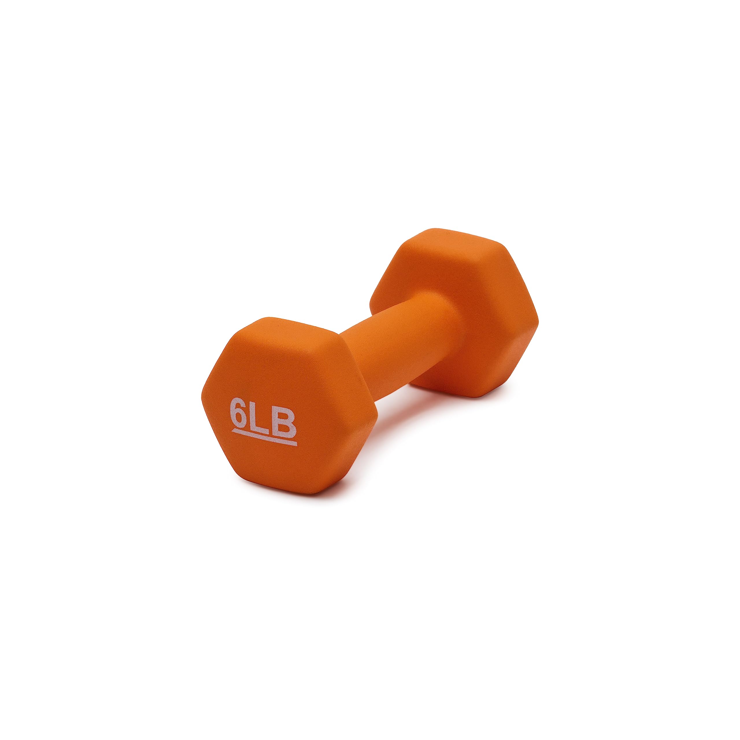 Amazon Basics Neoprene Dumbbell Hand Weights, 6 Pounds, Pair, Orange - Image 7