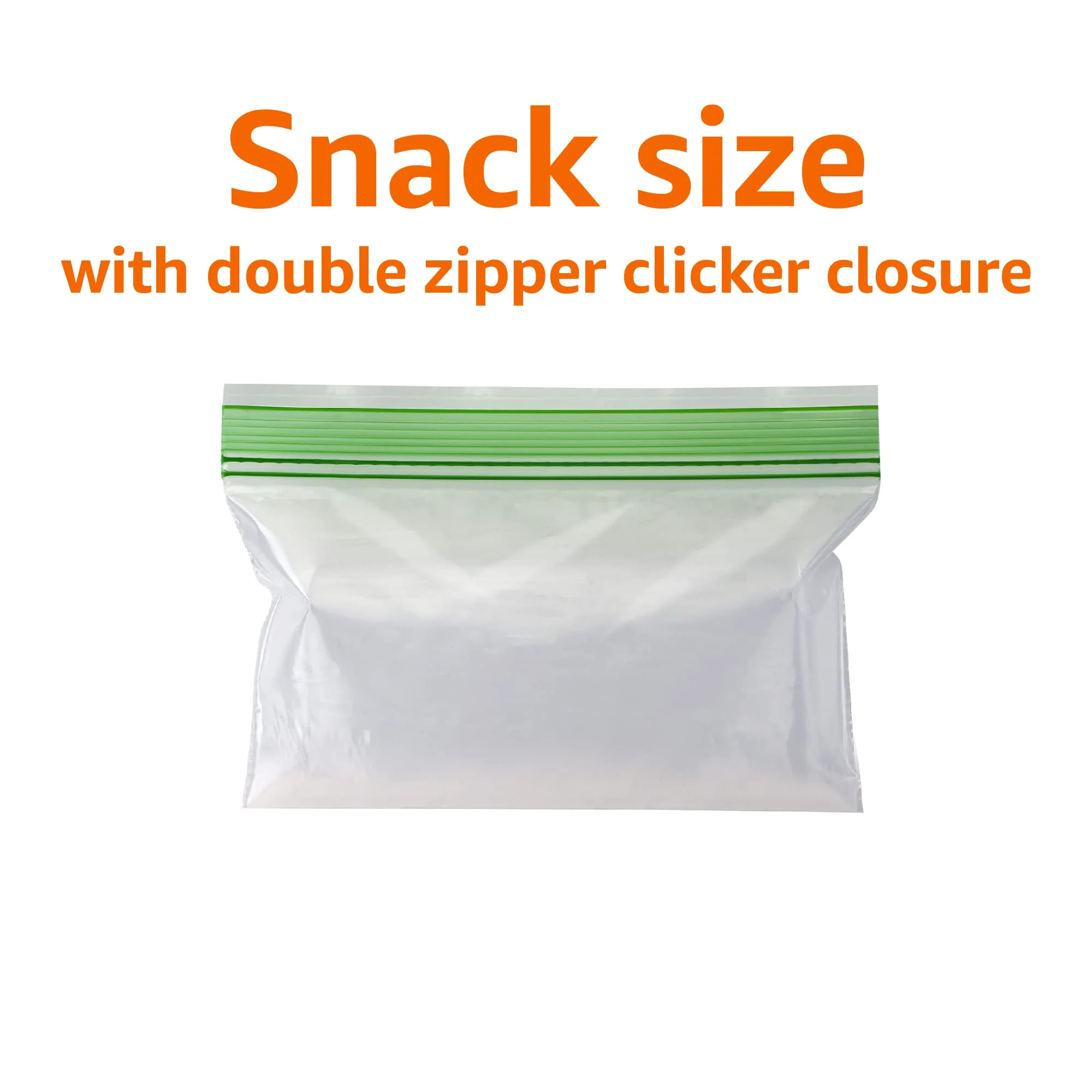 Amazon Basics Reclosable Food Storage Snack Bags,300 Count (Pack of 2) - Image 2
