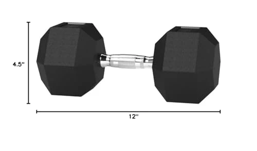 Amazon Basics Rubber Hex Dumbbell Hand Weight, 15 Pounds, Single - Image 4