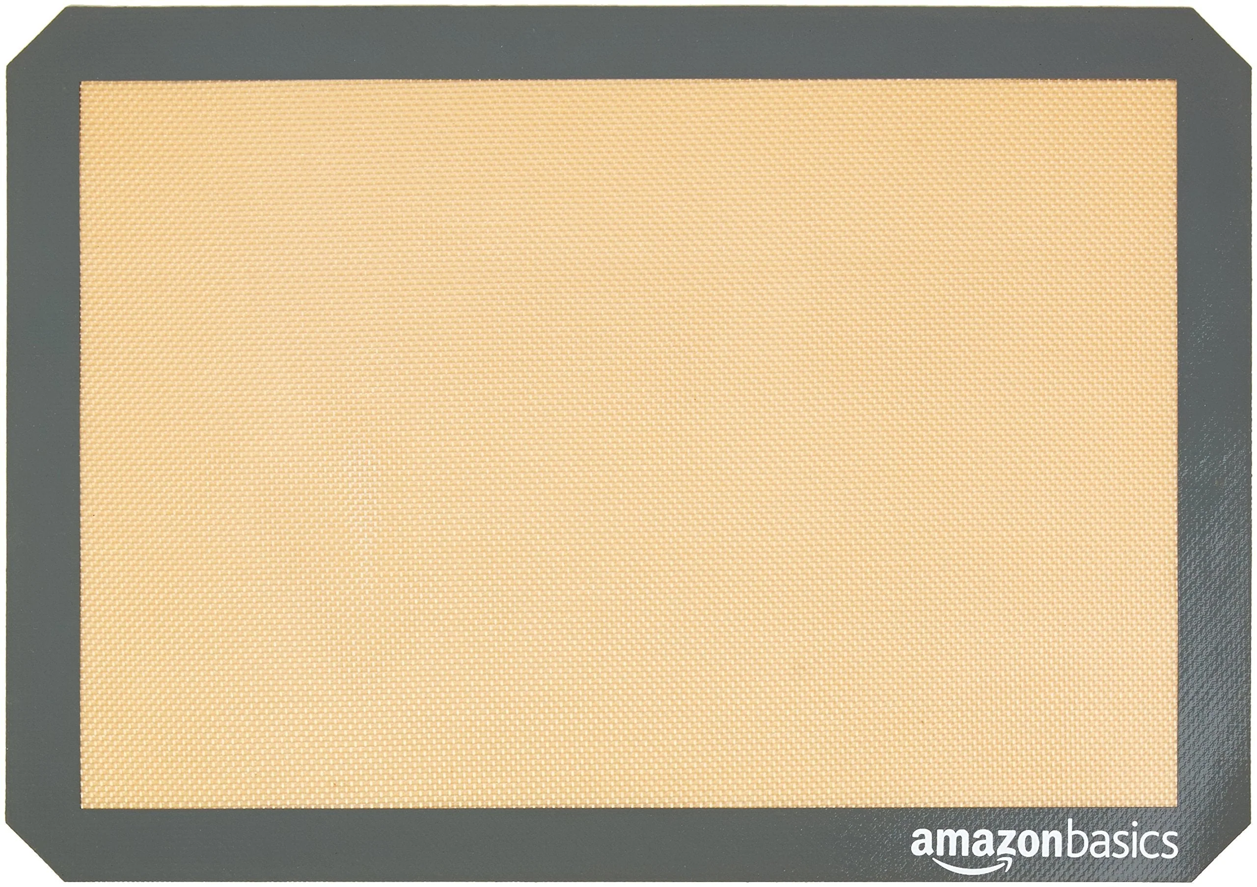 Amazon Basics Silicone Rectangular Baking Mat, Non-Stick Reusable Oven Bakeware, 16.5" x 11.6", New Beige/Gray, Pack of 2 - Image 6