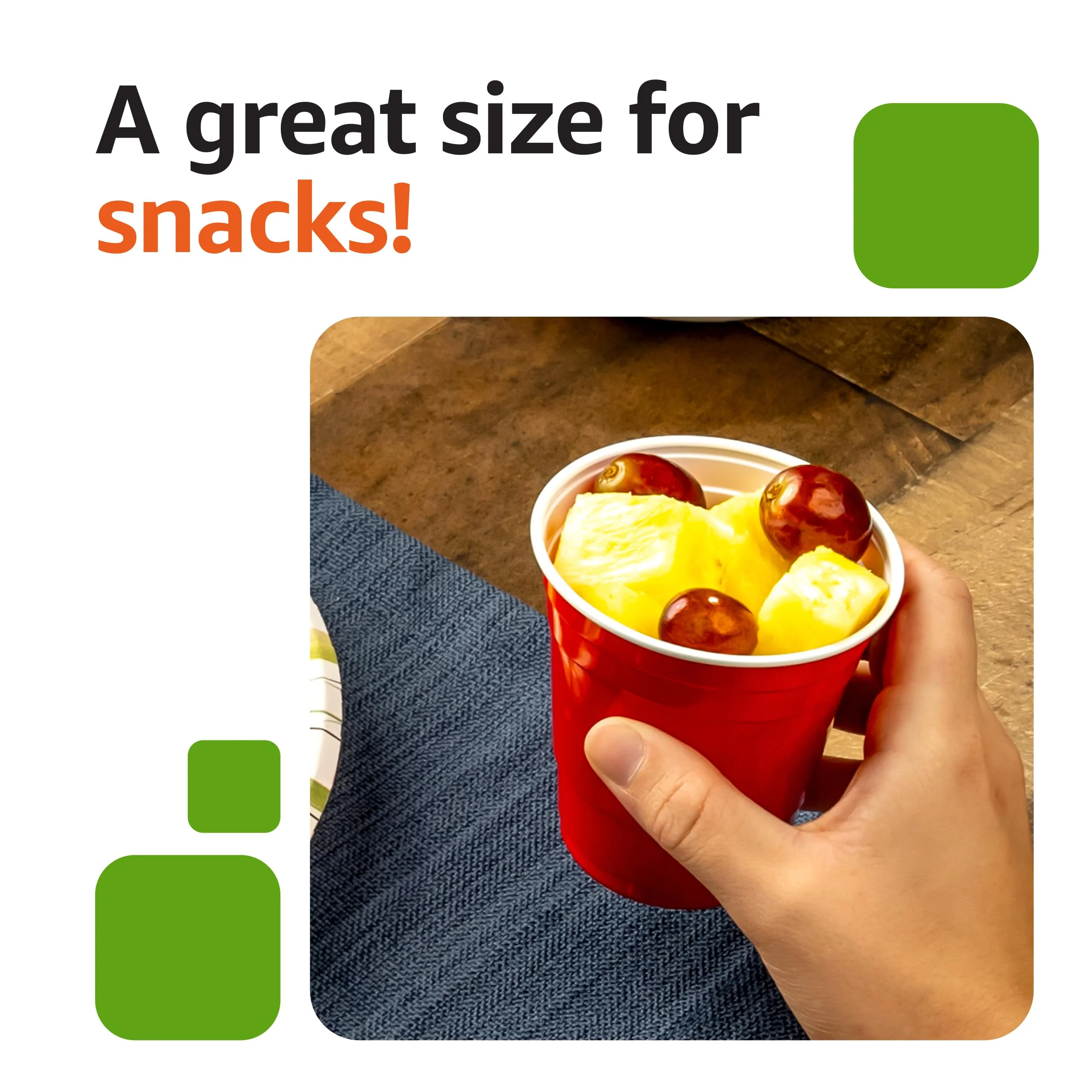Amazon Basics Small Disposable Red Plastic Party Cups, BPA-Free, 9oz, 50 Count - Image 5