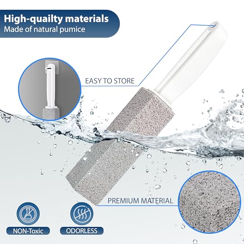 Amazon Brand | 6 Pack Ring King Pumice Stone Toilet Bowl Cleaner with Handle | Effectively Removes Stubborn Limescale from Tile, Shower Door and Bathtubs. Best Calcium, Lime, and Rust Remover. - Image 6