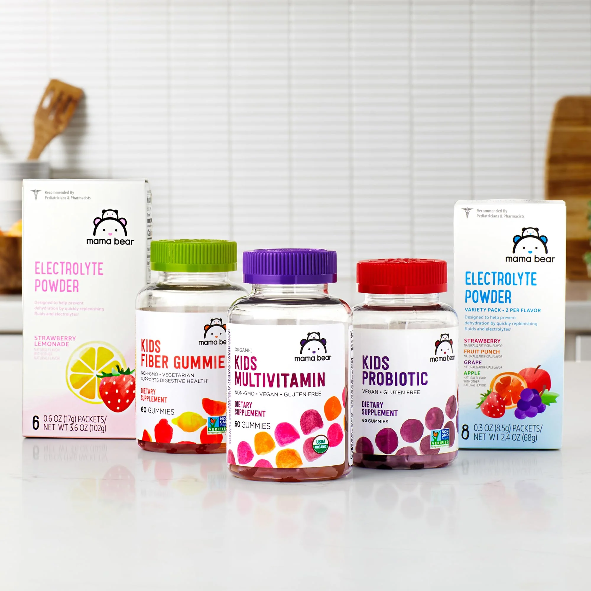 Amazon Brand - Mama Bear Organic Kids Multivitamin Gummies, Berry, Cherry & Orange, 60 Count, 1 Month Supply (Packaging May Vary) - Image 7