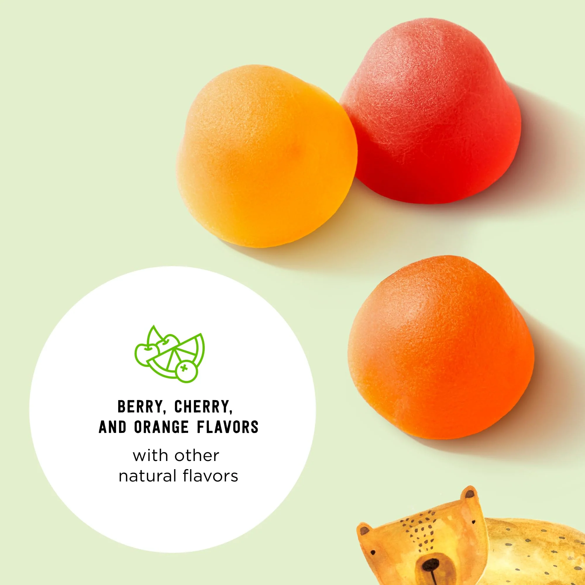Amazon Brand - Mama Bear Organic Kids Multivitamin Gummies, Berry, Cherry & Orange, 60 Count, 1 Month Supply (Packaging May Vary) - Image 3