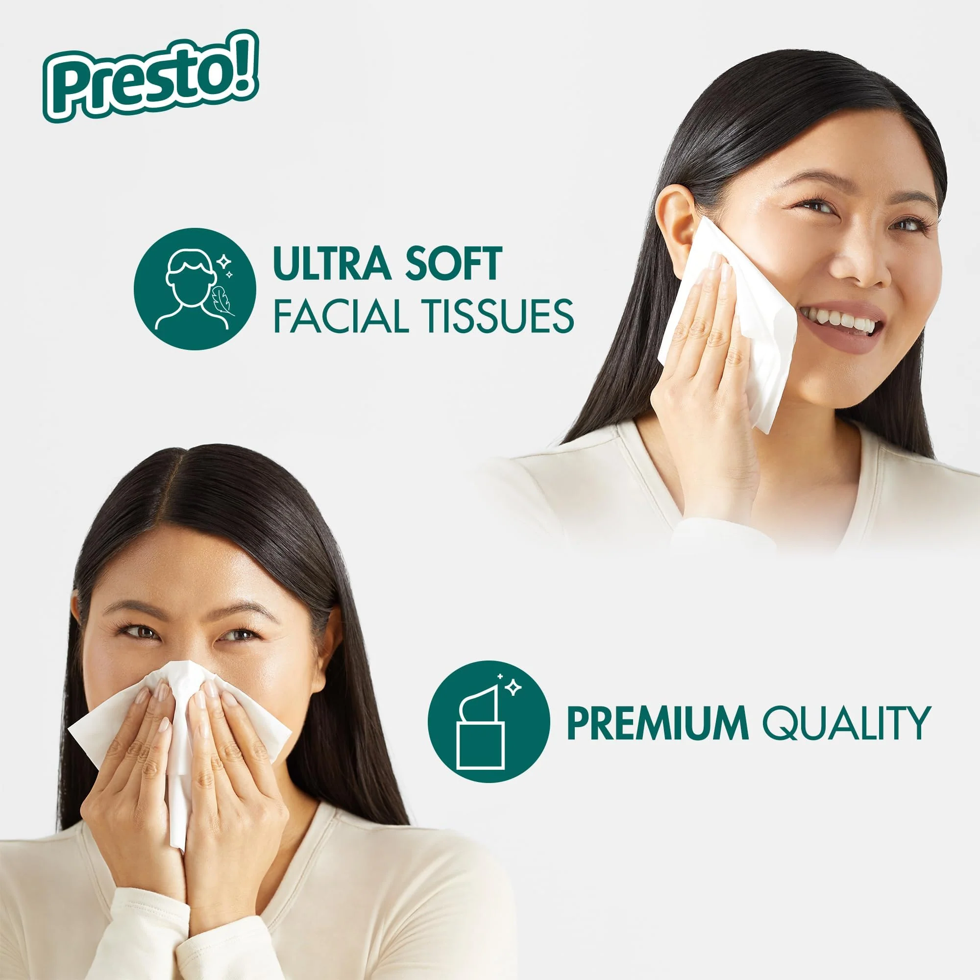 Amazon Brand - Presto! Ultra-Soft 3-Ply Premium Facial Tissues, Colorful Boxes, 1188 Count (18 Packs of 66), (Packaging May Vary) - Image 4
