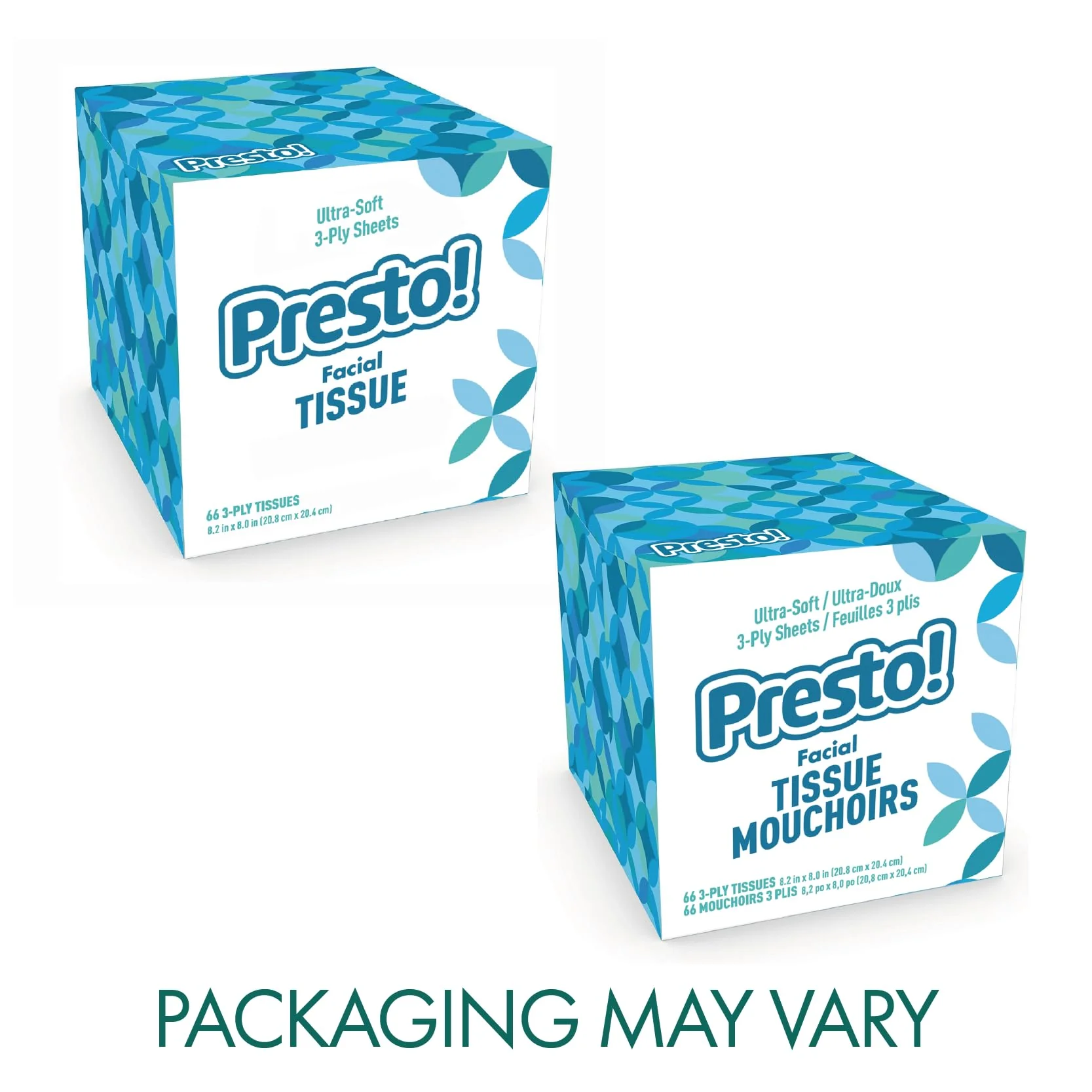 Amazon Brand - Presto! Ultra-Soft 3-Ply Premium Facial Tissues, Colorful Boxes, 1188 Count (18 Packs of 66), (Packaging May Vary) - Image 7